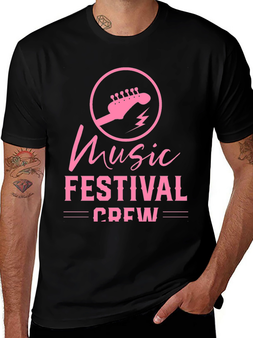 Music Festival Crew Black T-Shirt