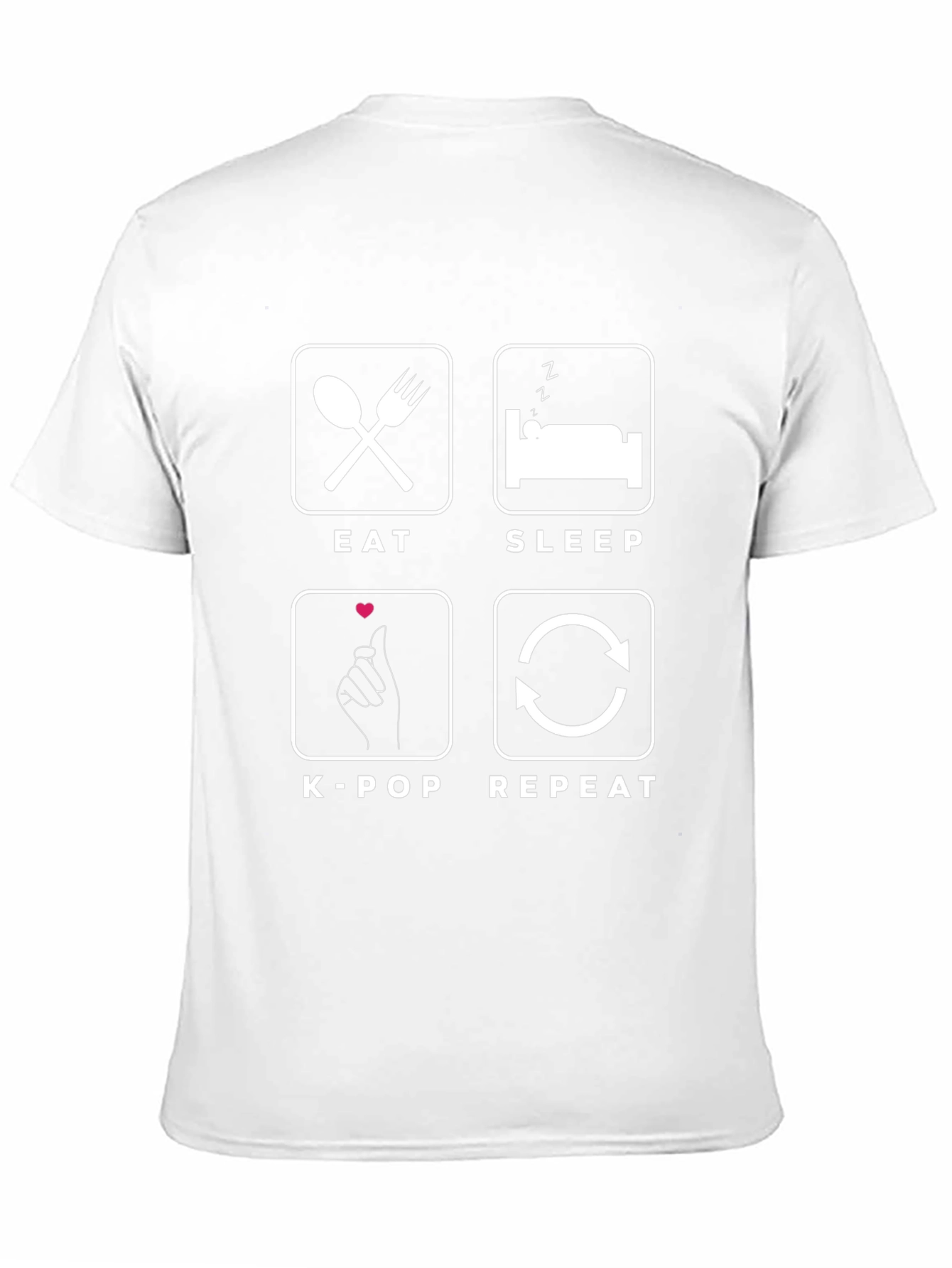 Eat Sleep K-Pop Repeat Black T-Shirt