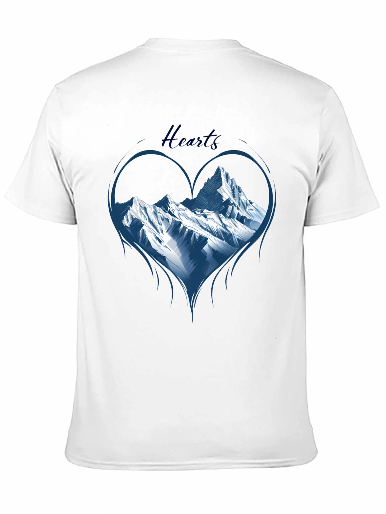 Mountain Heart Graphic Tee - Black Cotton T-Shirt