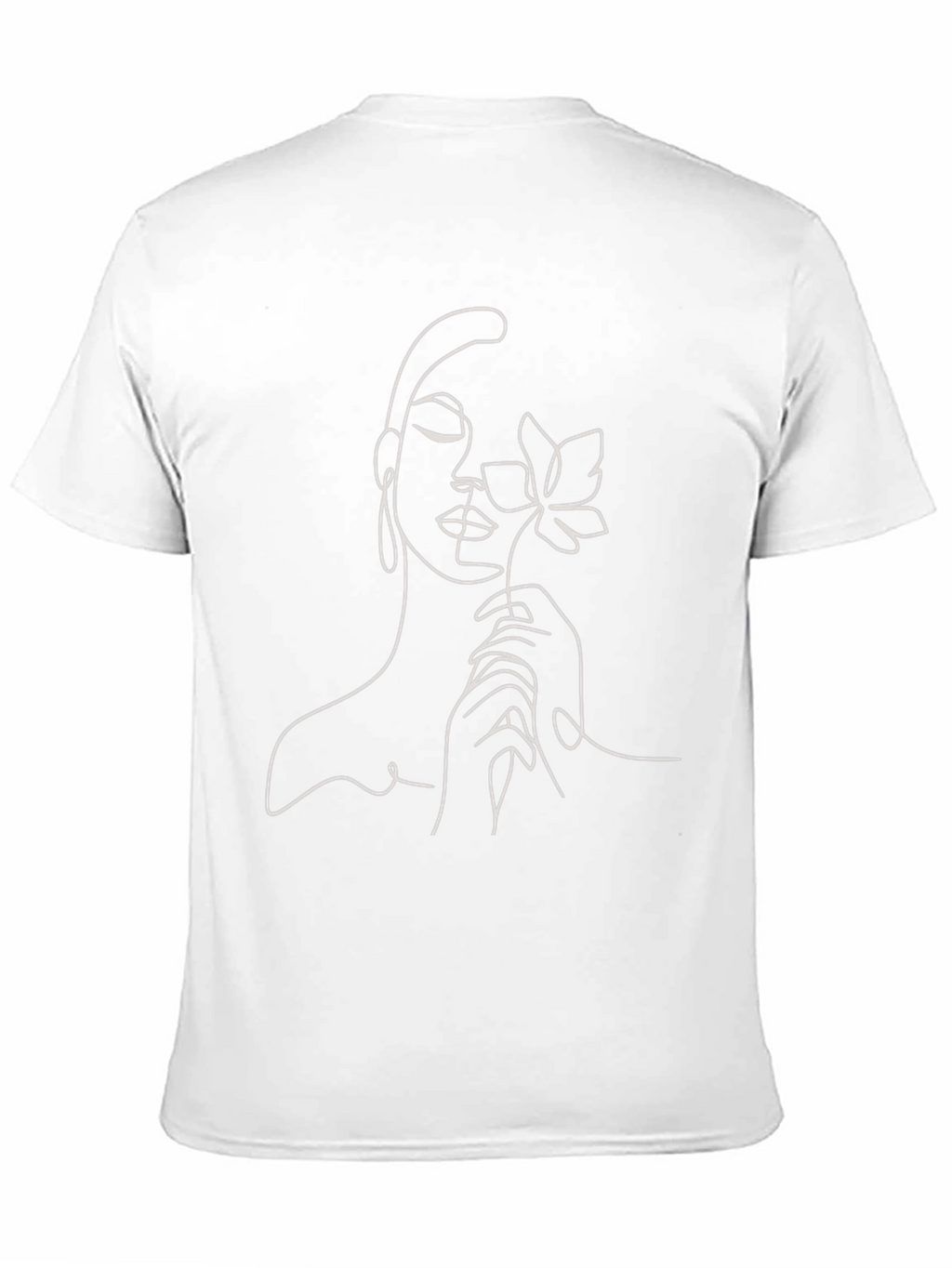 Abstract Woman & Flower Graphic T-Shirt