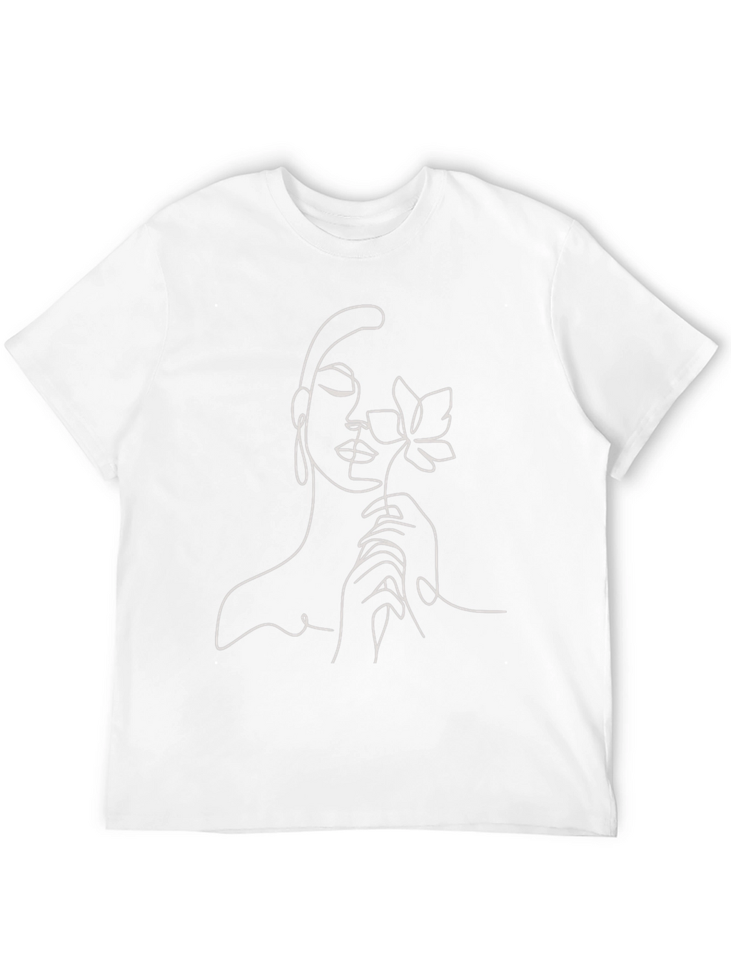 Abstract Woman & Flower Graphic T-Shirt