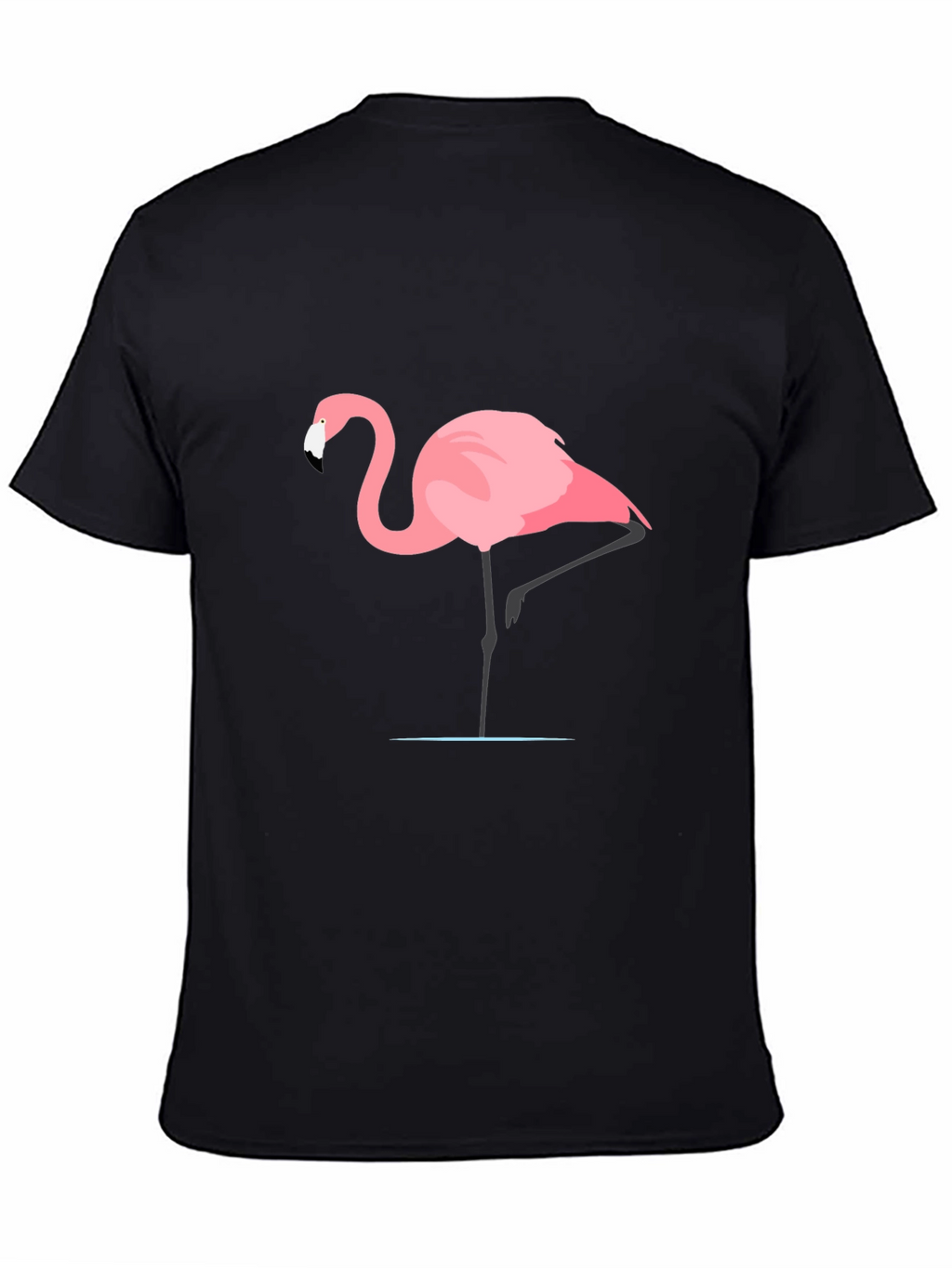Flamingo Graphic Tee - Black Casual T-Shirt