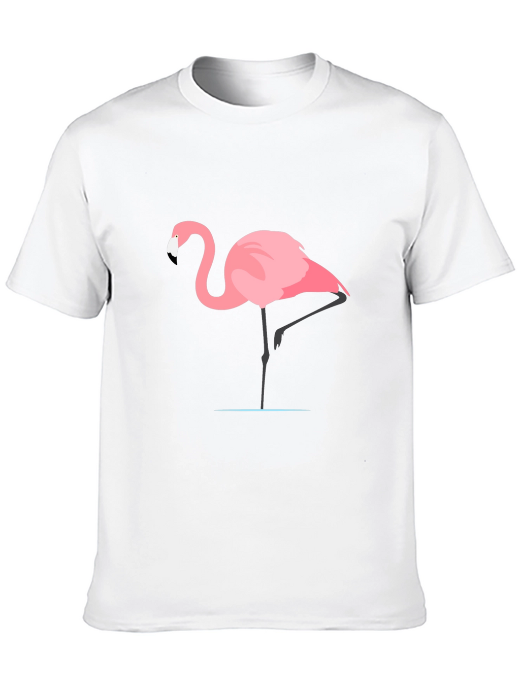 Flamingo Graphic Tee - Black Casual T-Shirt