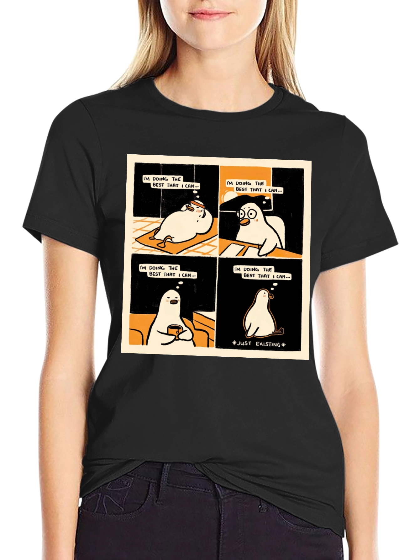 Existential Cartoon T-Shirt: Doing My Best