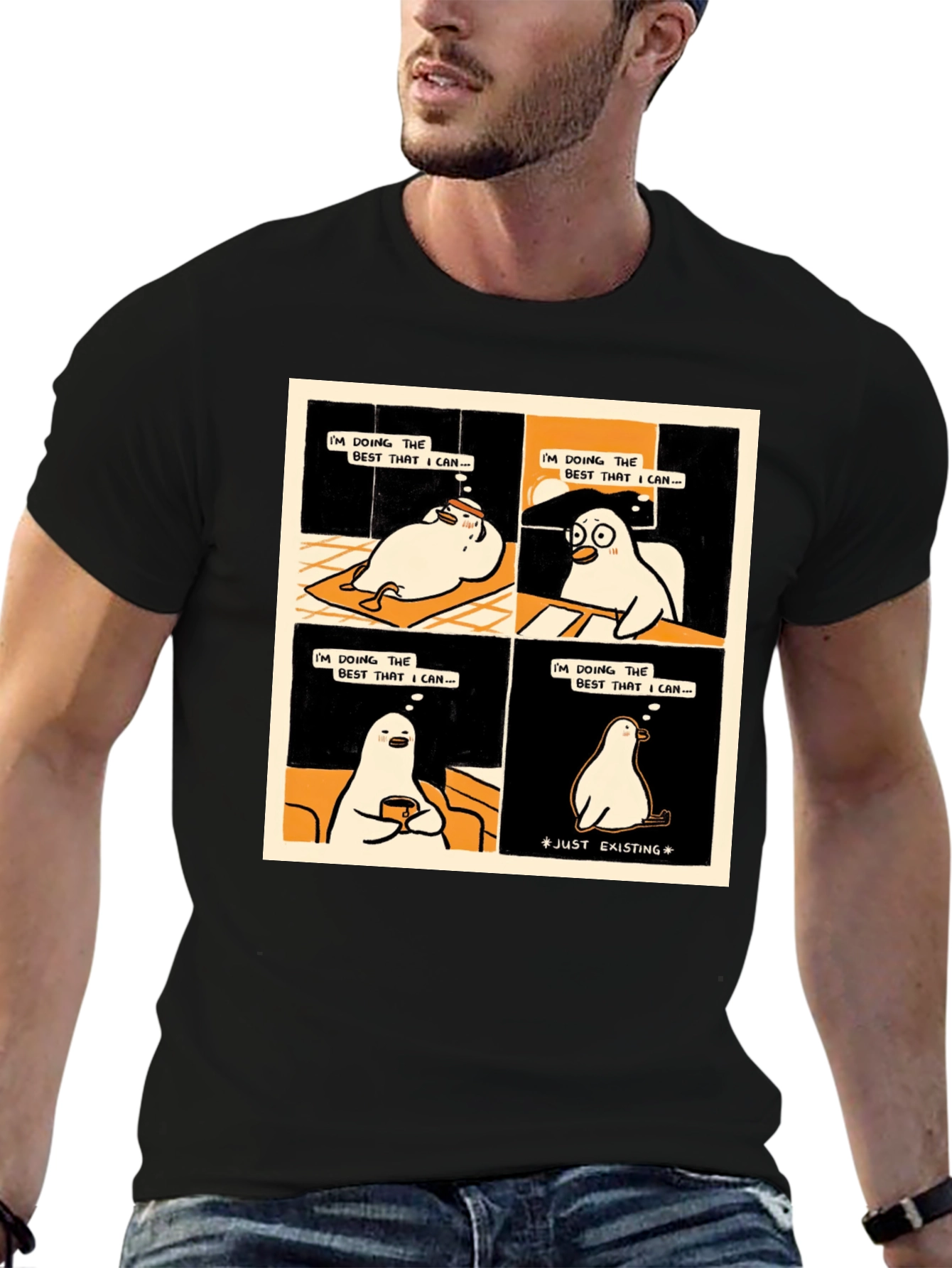 Existential Cartoon T-Shirt: Doing My Best
