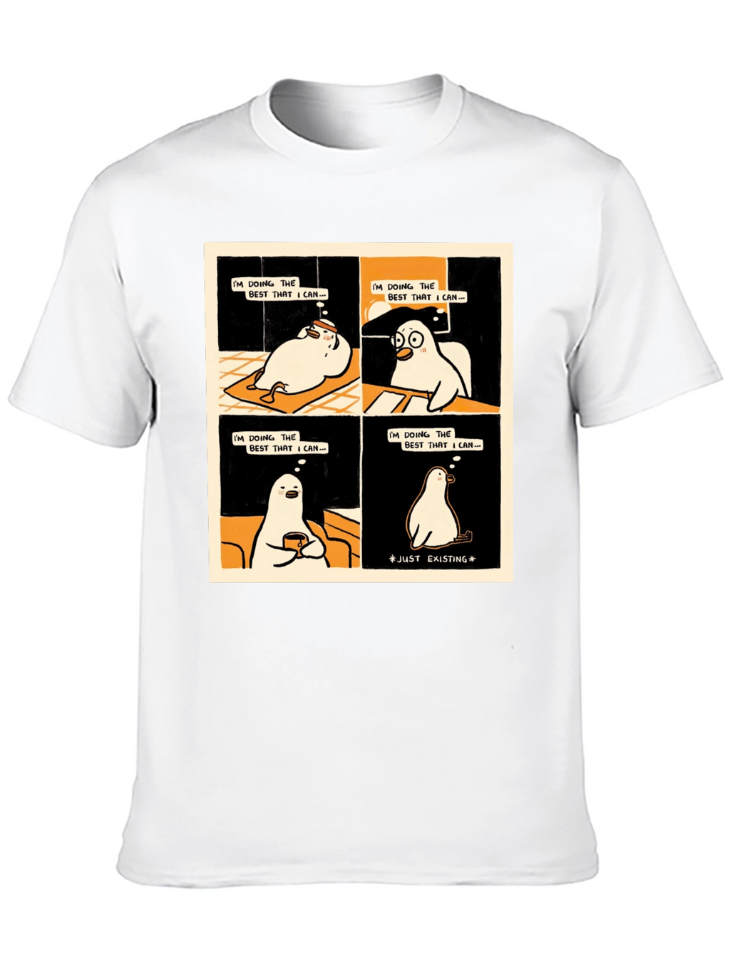 Existential Cartoon T-Shirt: Doing My Best