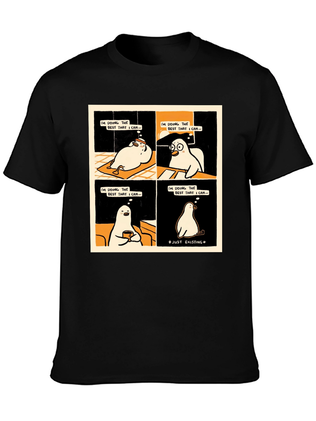 Existential Cartoon T-Shirt: Doing My Best