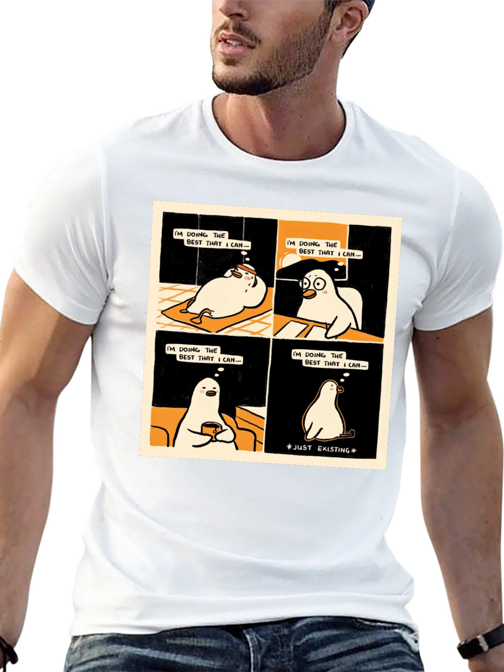 Existential Cartoon T-Shirt: Doing My Best