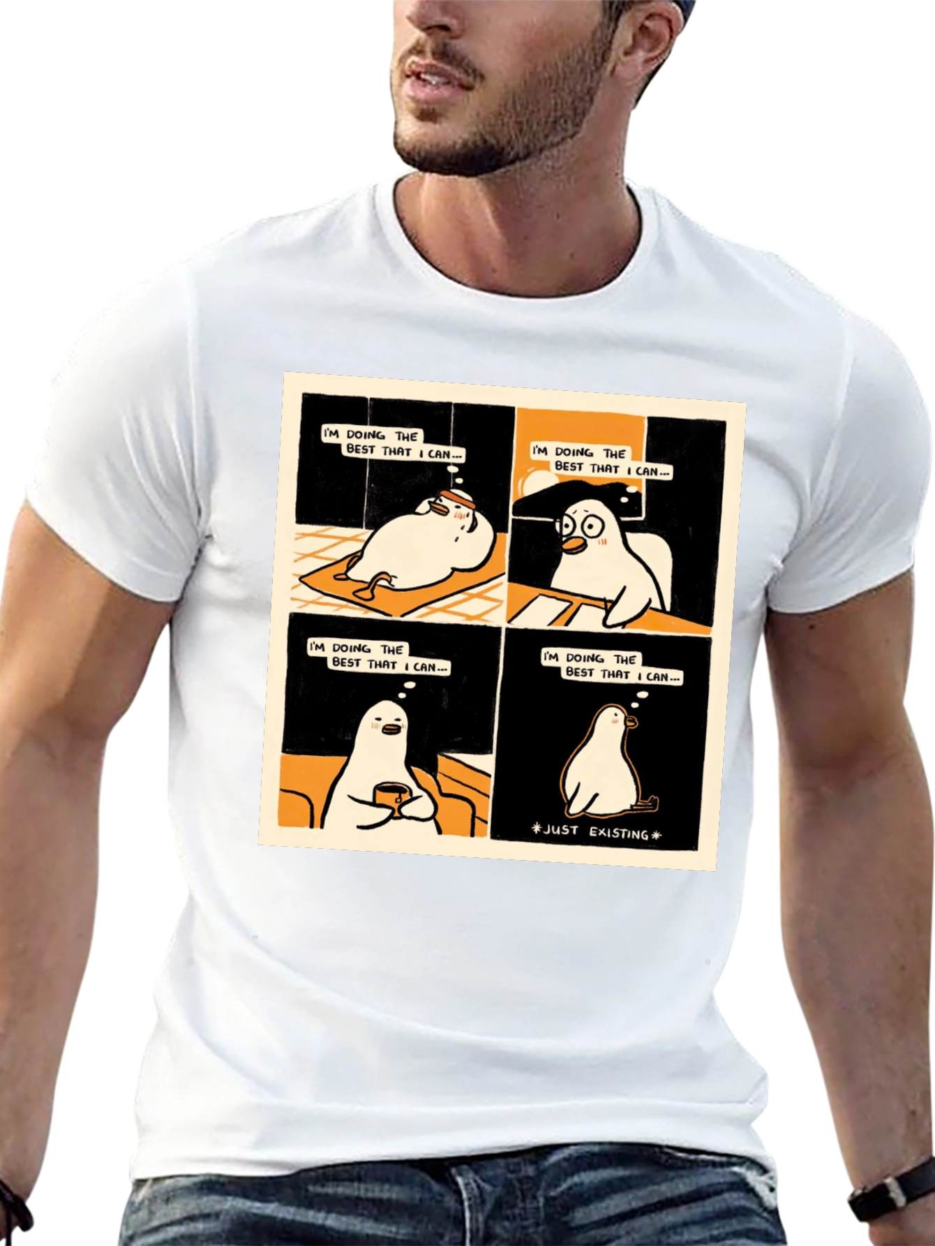 Existential Cartoon T-Shirt: Doing My Best