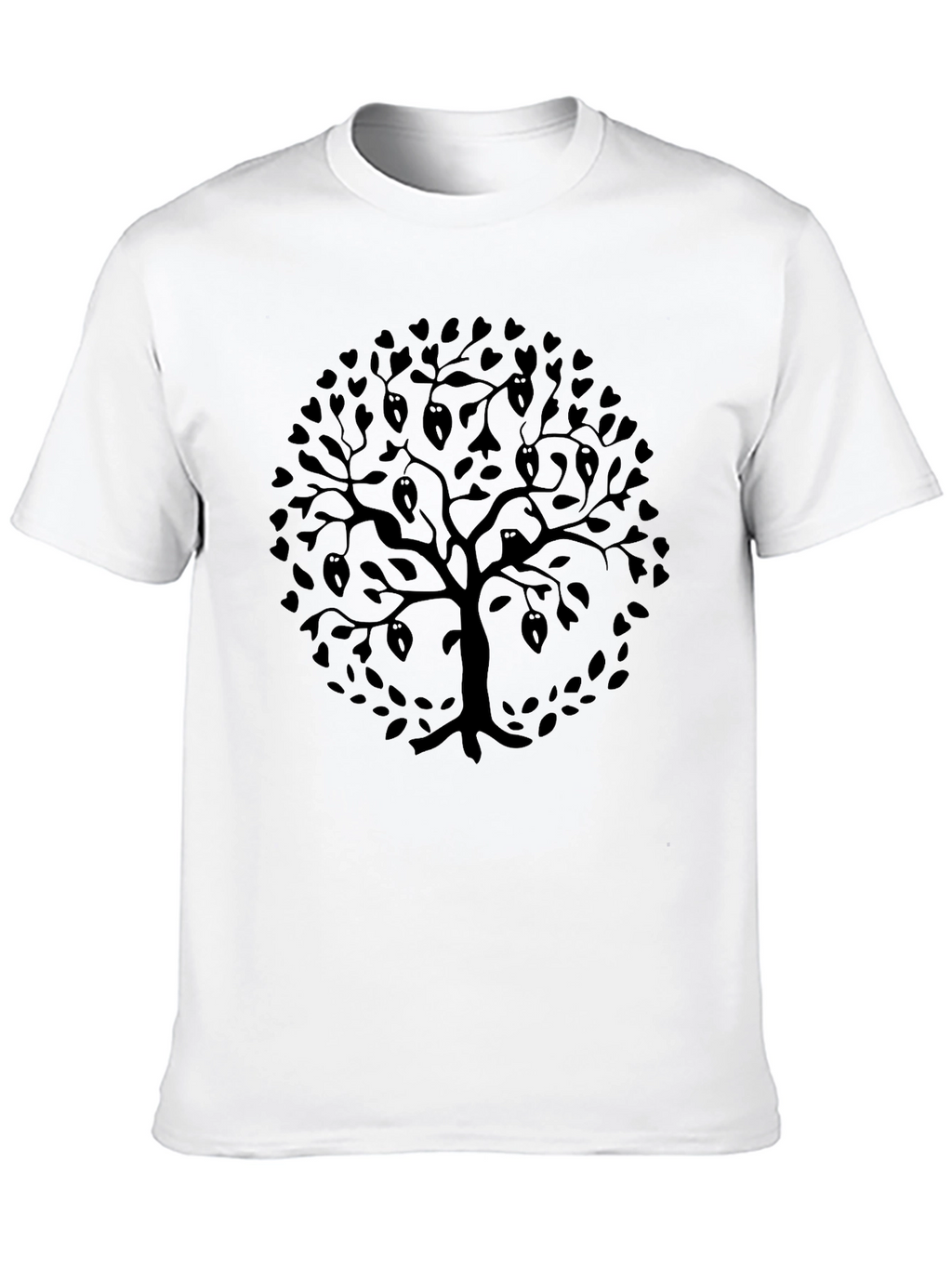 Tree of Hearts Graphic Black Tee