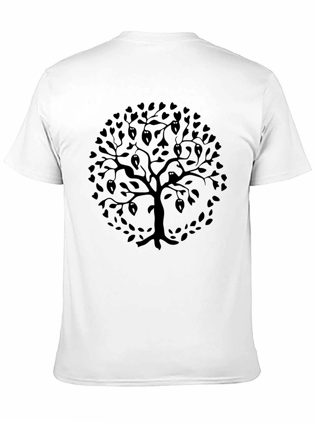 Tree of Hearts Graphic Black Tee
