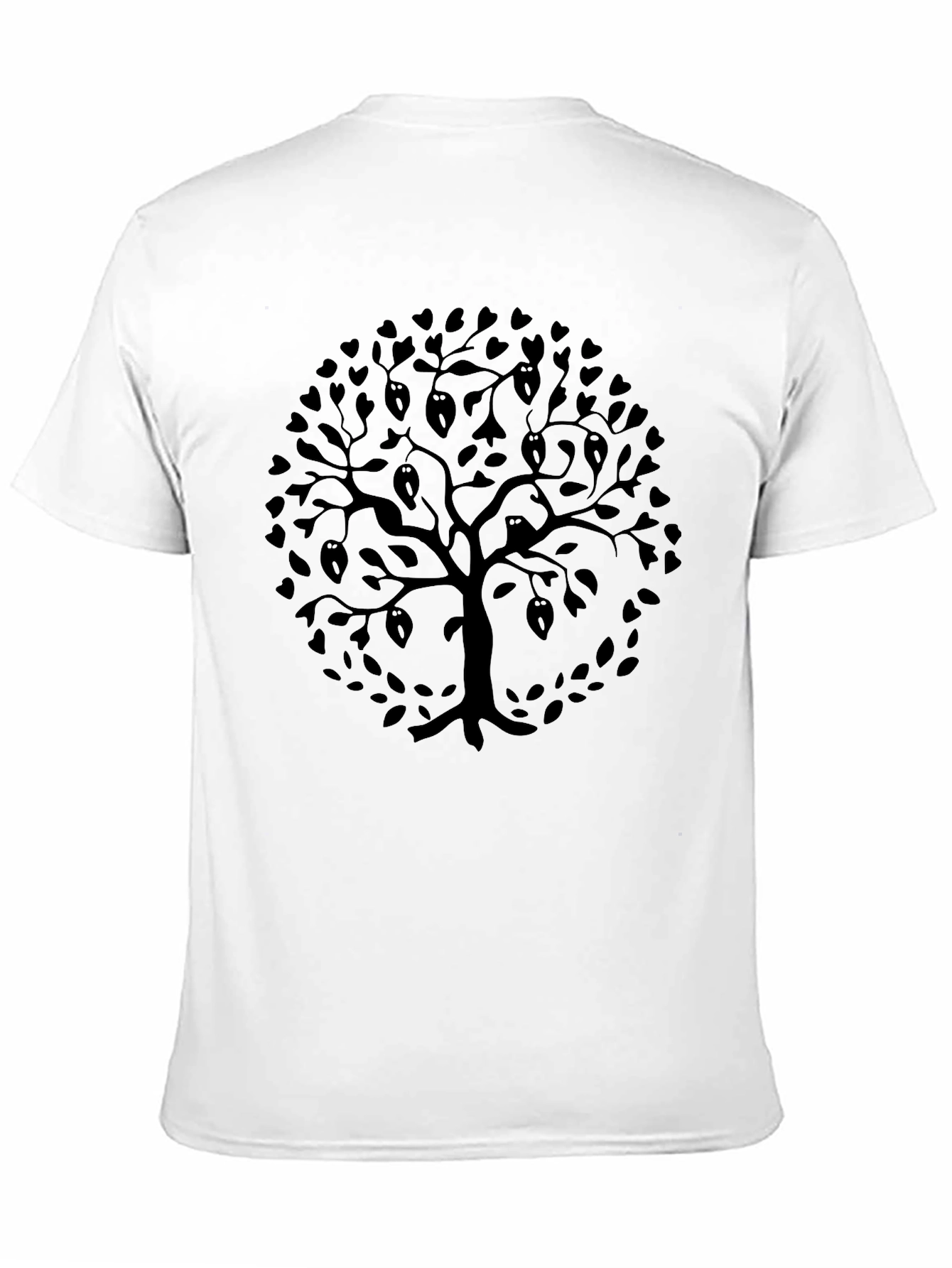 Tree of Hearts Graphic Black Tee