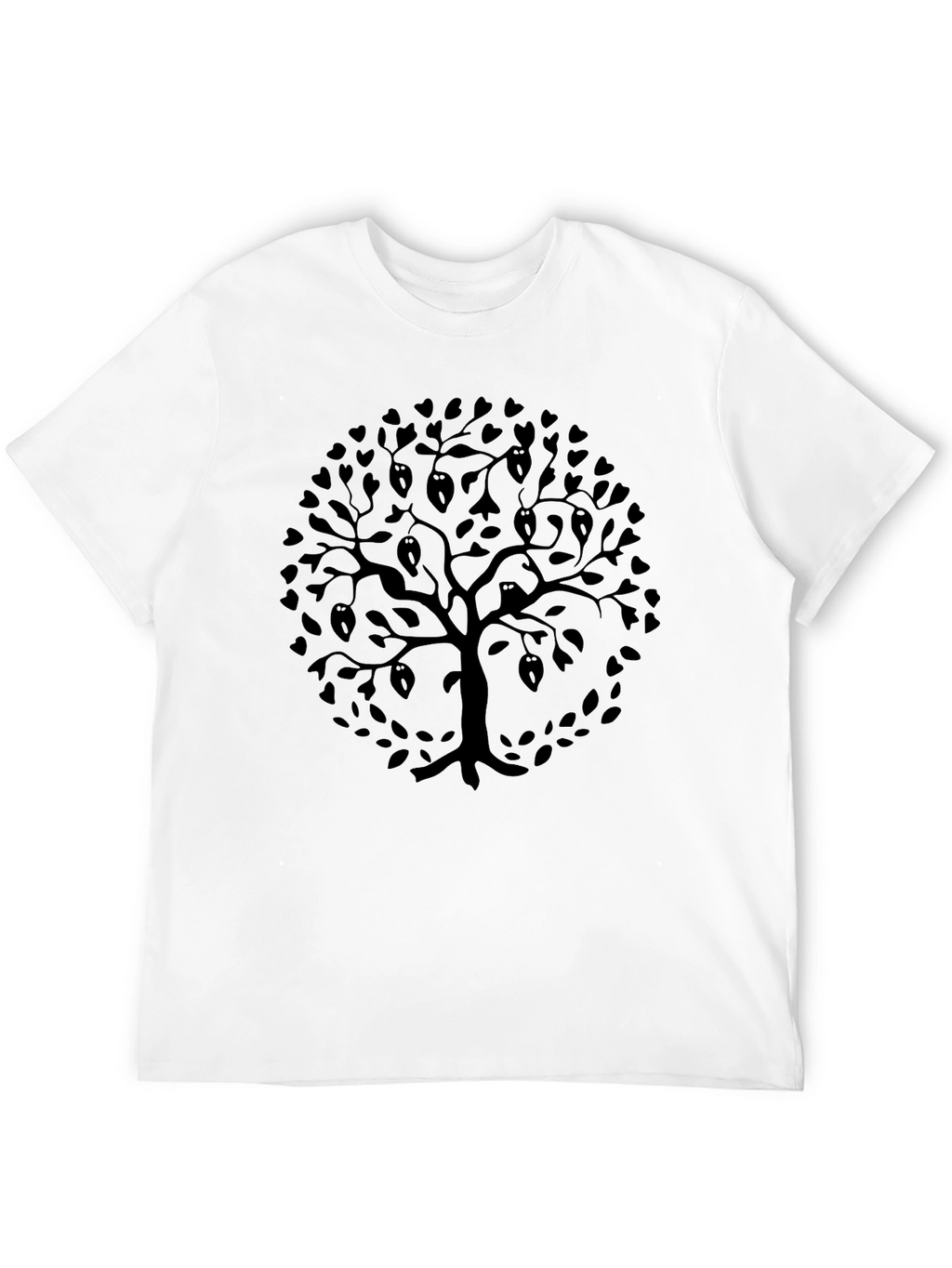 Tree of Hearts Graphic Black Tee