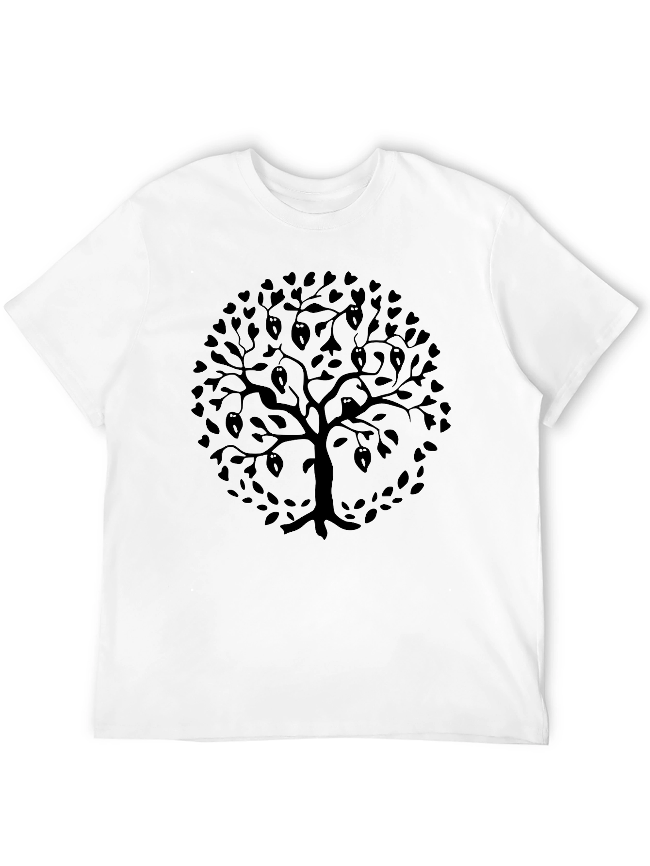 Tree of Hearts Graphic Black Tee