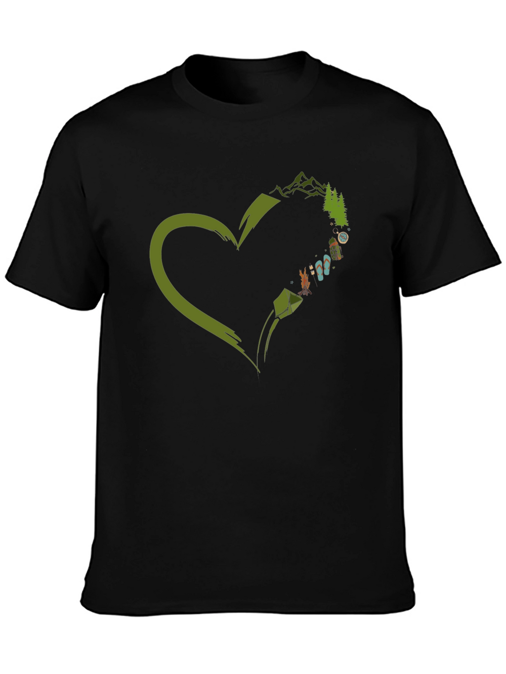Love Camping Black Graphic Tee