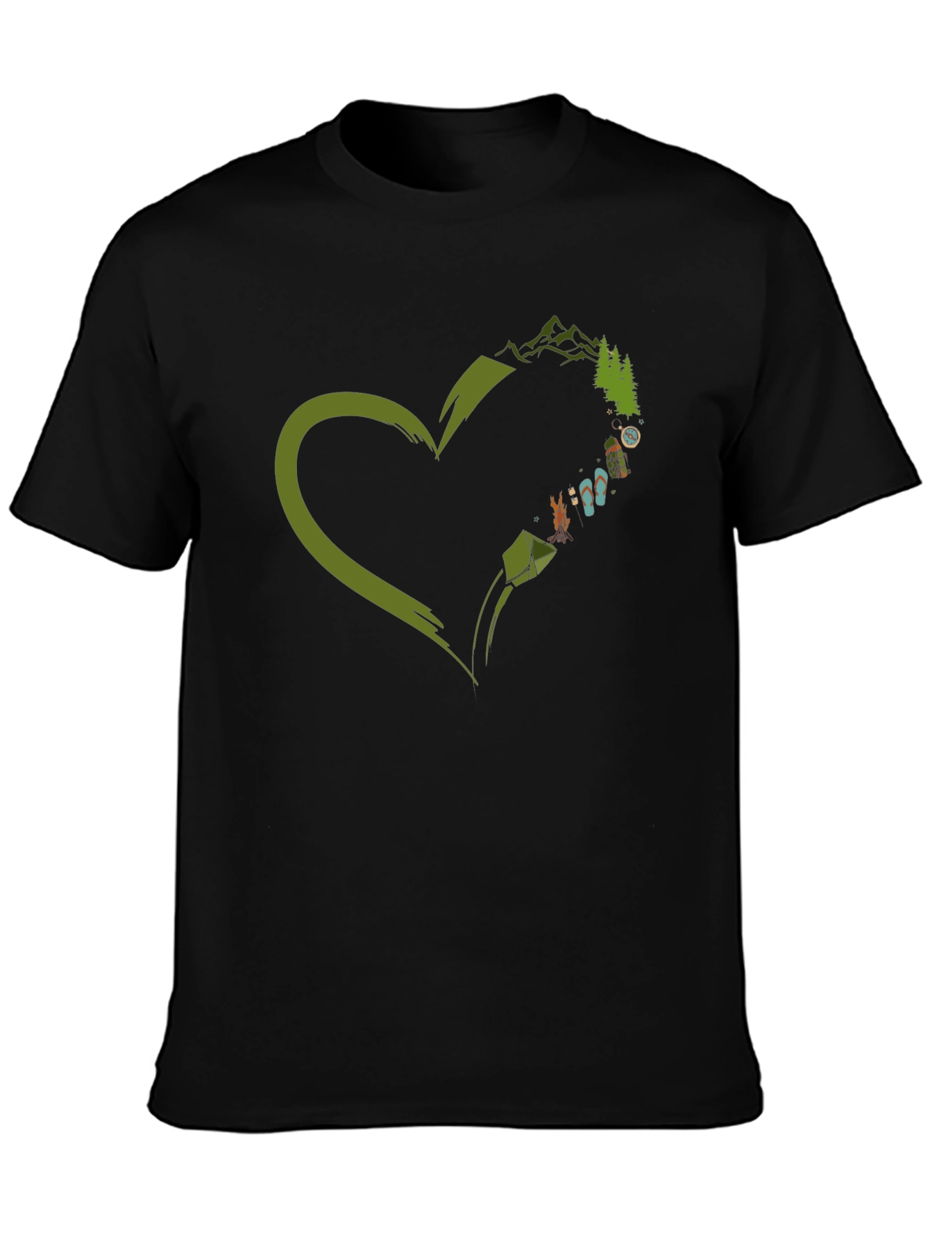 Love Camping Black Graphic Tee