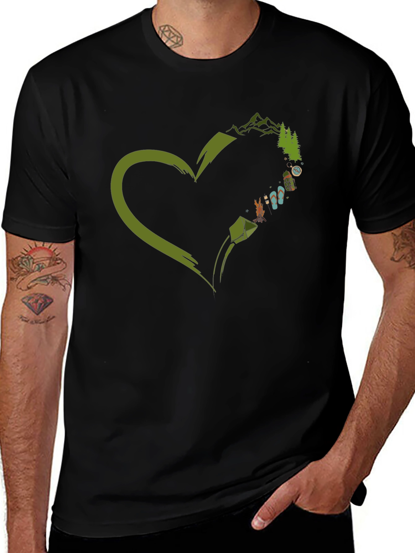 Love Camping Black Graphic Tee