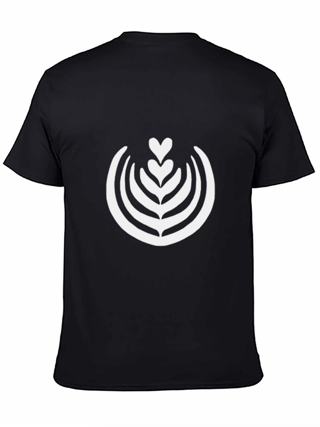 Latte Art Graphic Tee - Black Cotton T-Shirt
