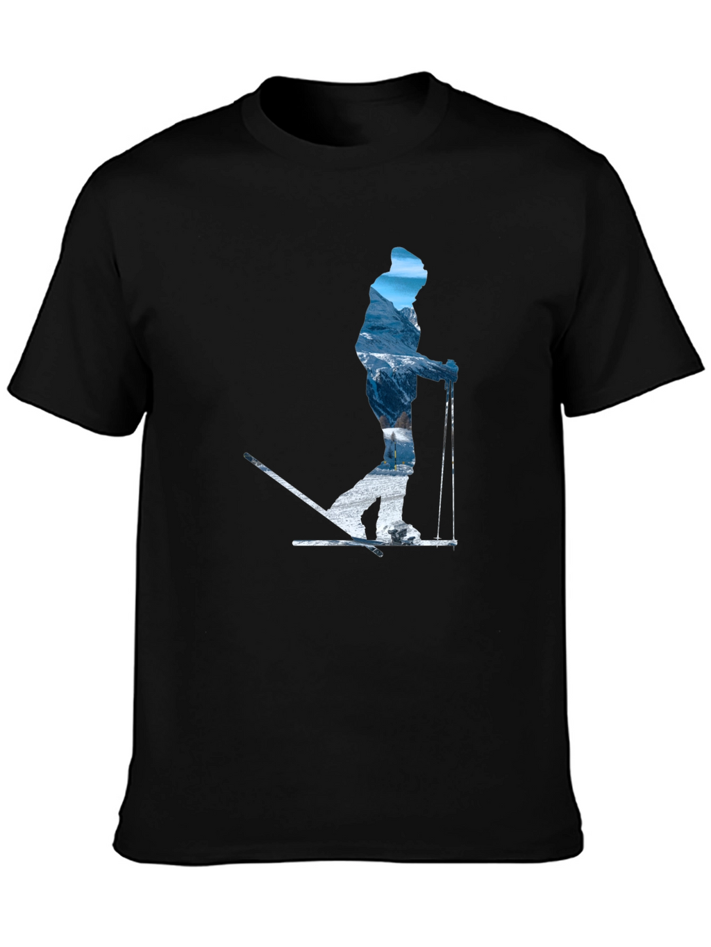 Skier Silhouette Graphic Tee - Mountain Adventure