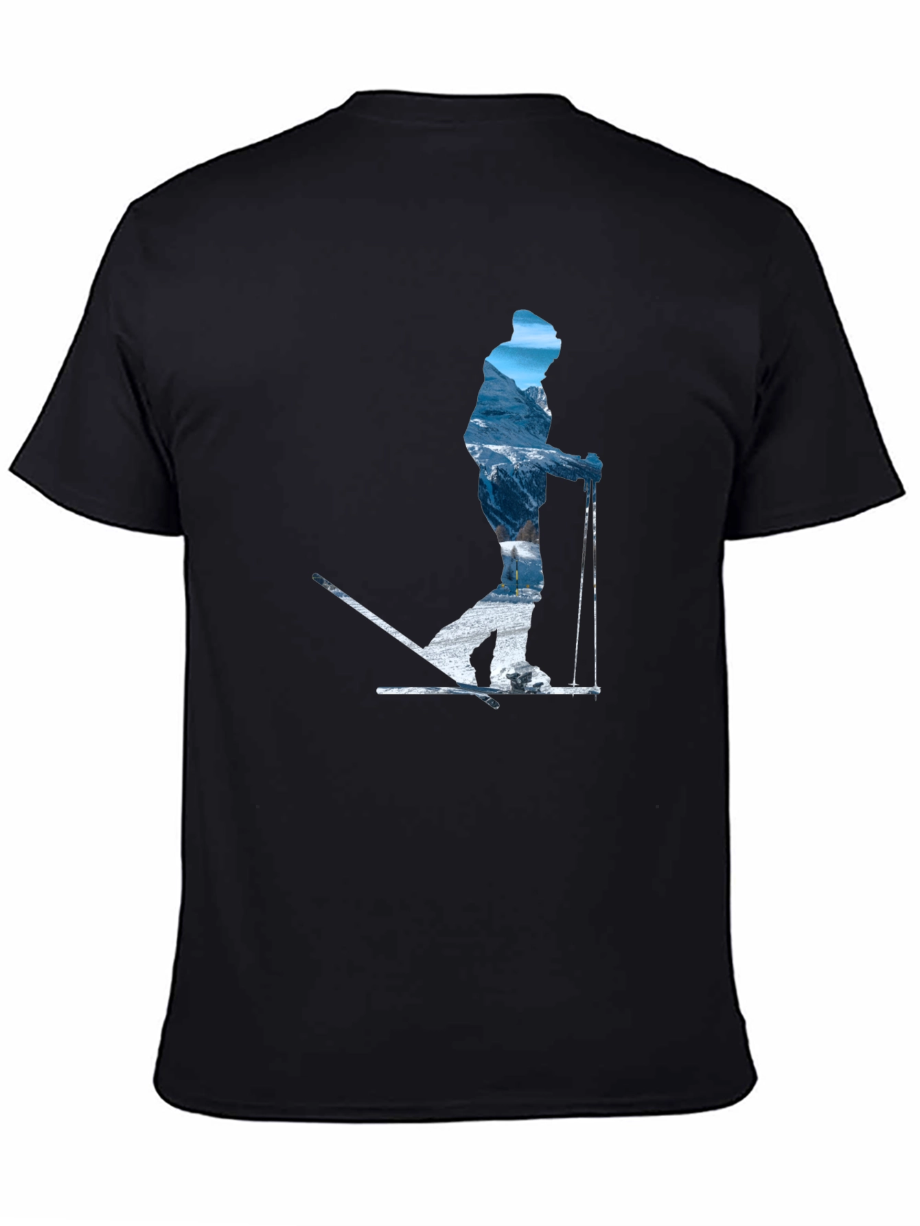 Skier Silhouette Graphic Tee - Mountain Adventure