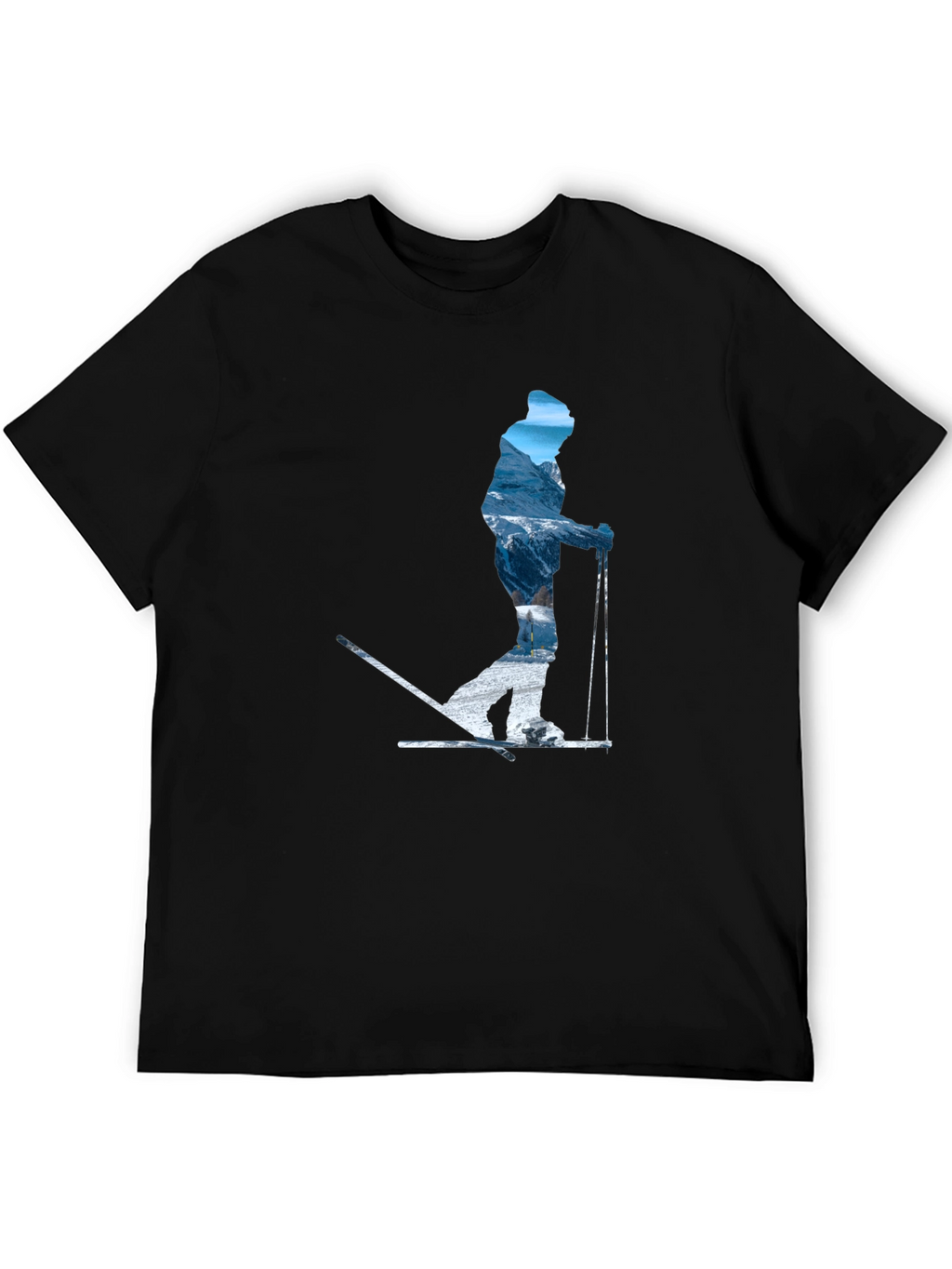 Skier Silhouette Graphic Tee - Mountain Adventure