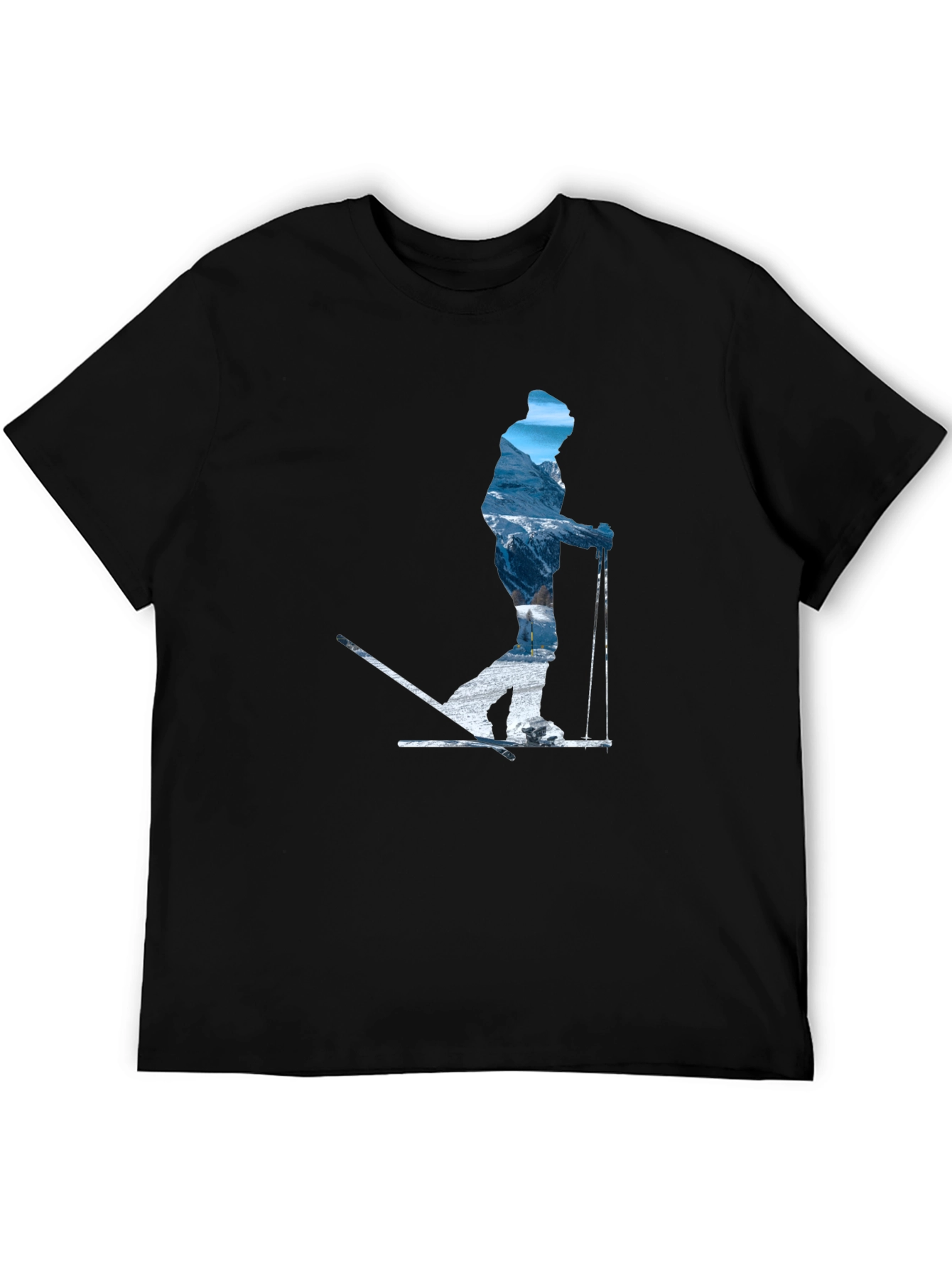 Skier Silhouette Graphic Tee - Mountain Adventure