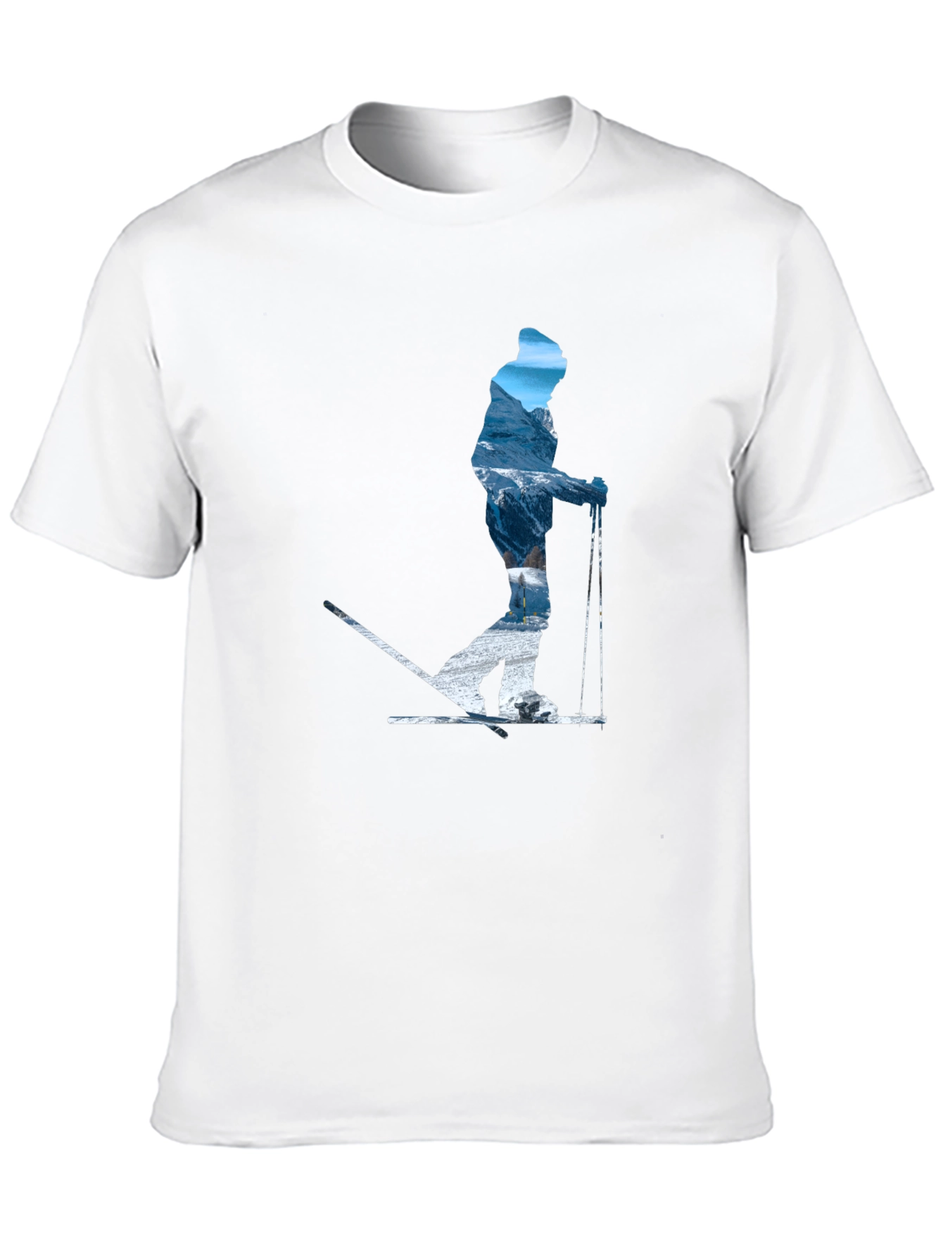Skier Silhouette Graphic Tee - Mountain Adventure