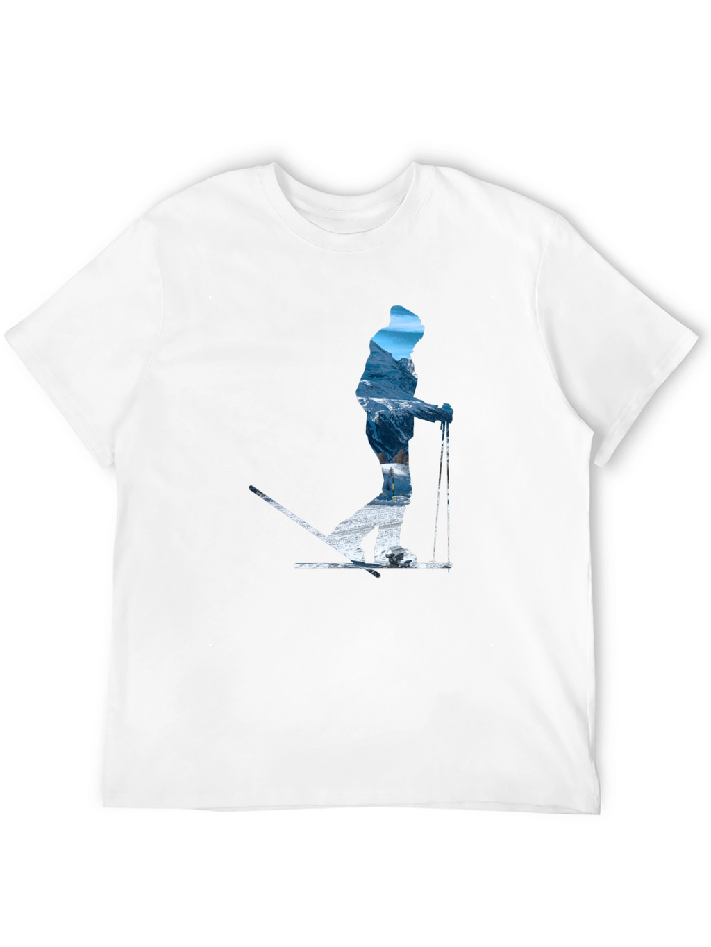 Skier Silhouette Graphic Tee - Mountain Adventure