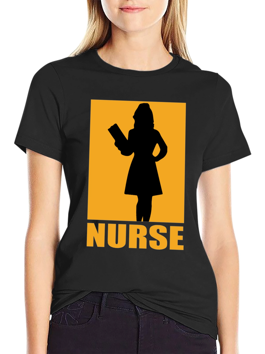 Nurse Silhouette Graphic T-Shirt
