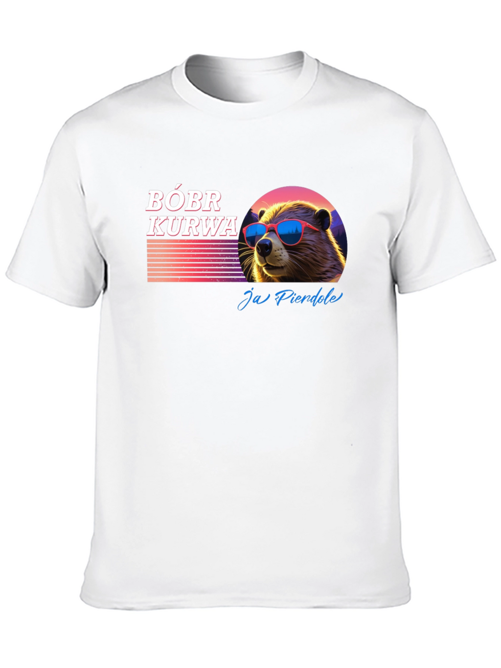 BÓBR KURWA Beaver T-Shirt Cool Sunglasses Graphic Tee