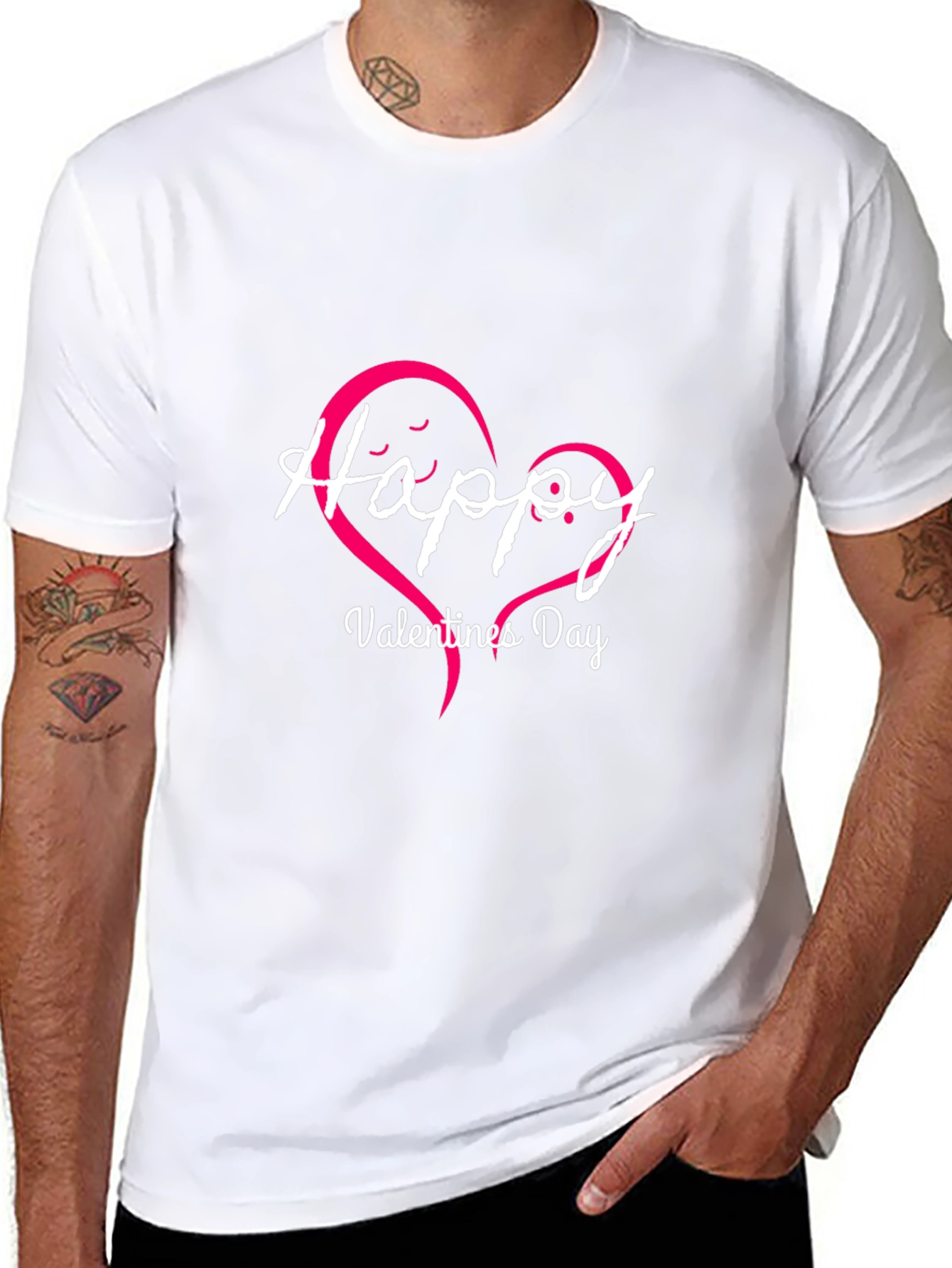Happy Valentines Day T-Shirt - Heart Design