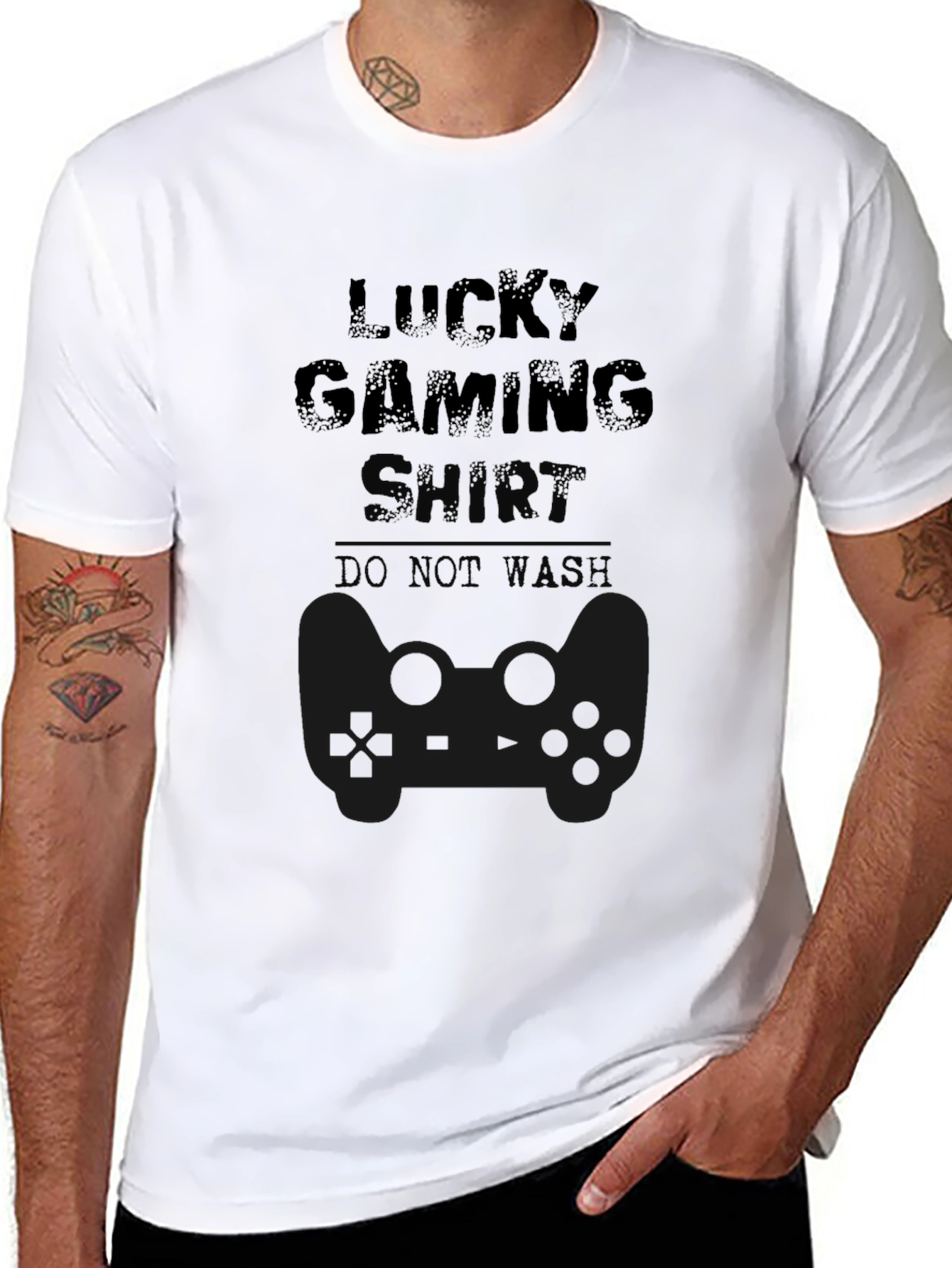 Lucky Gaming Shirt - Black Graphic Tee
