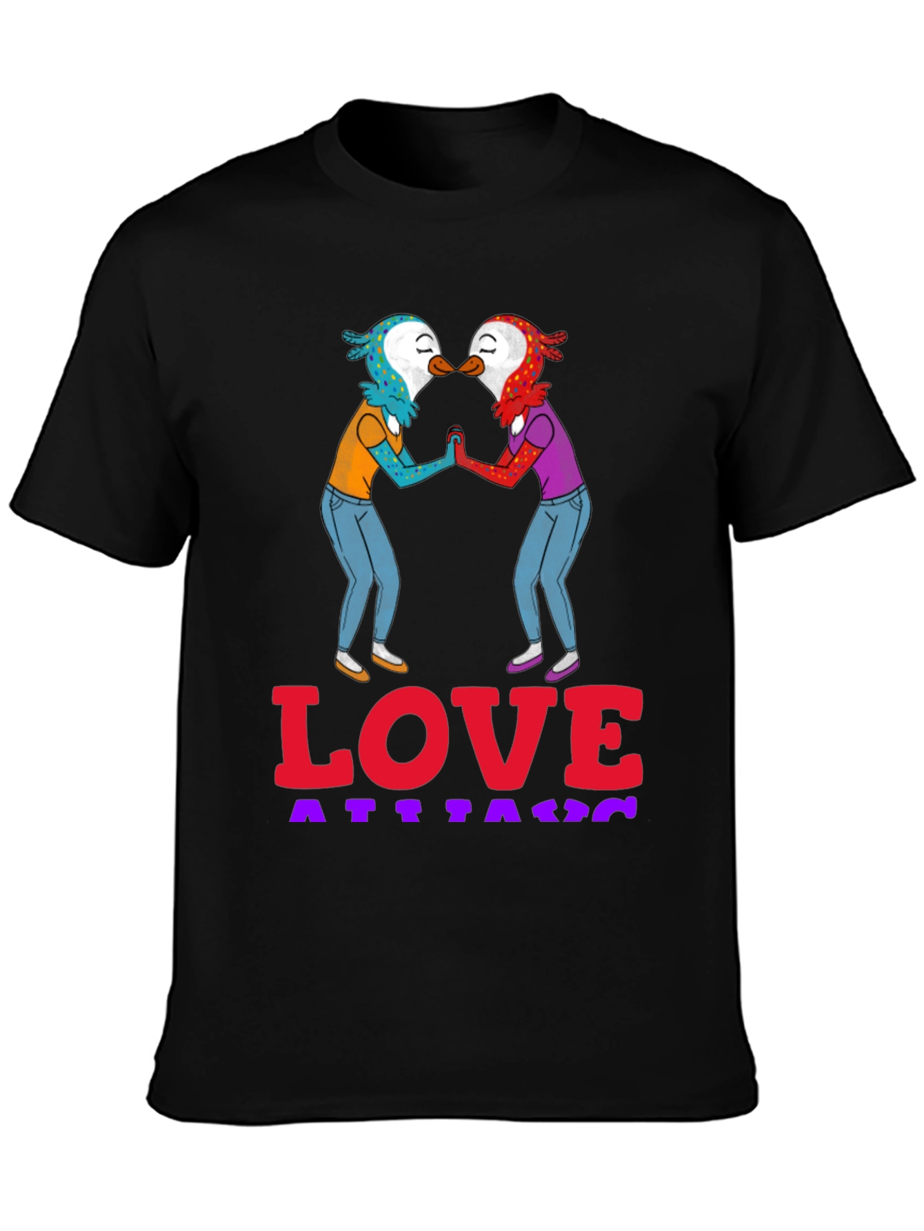 Love Attack Graphic Tee - Unisex Black T-Shirt