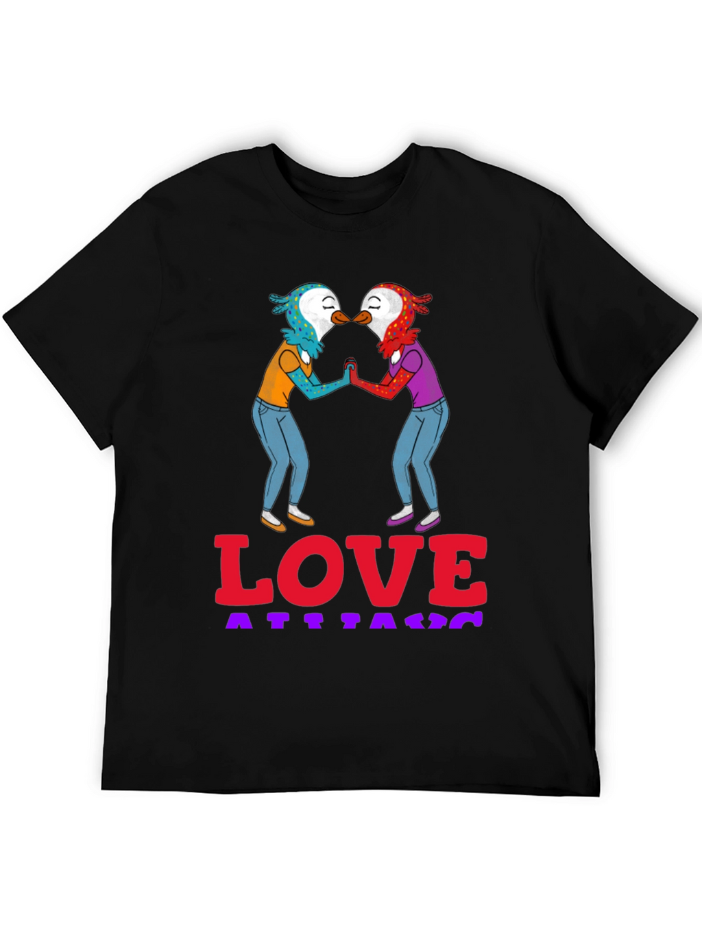 Love Attack Graphic Tee - Unisex Black T-Shirt