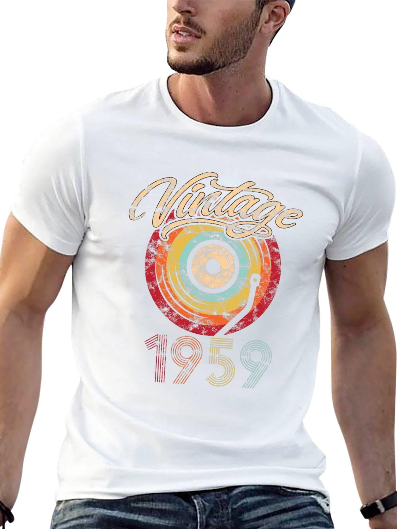 Vintage 1959 Record Player Graphic Tee