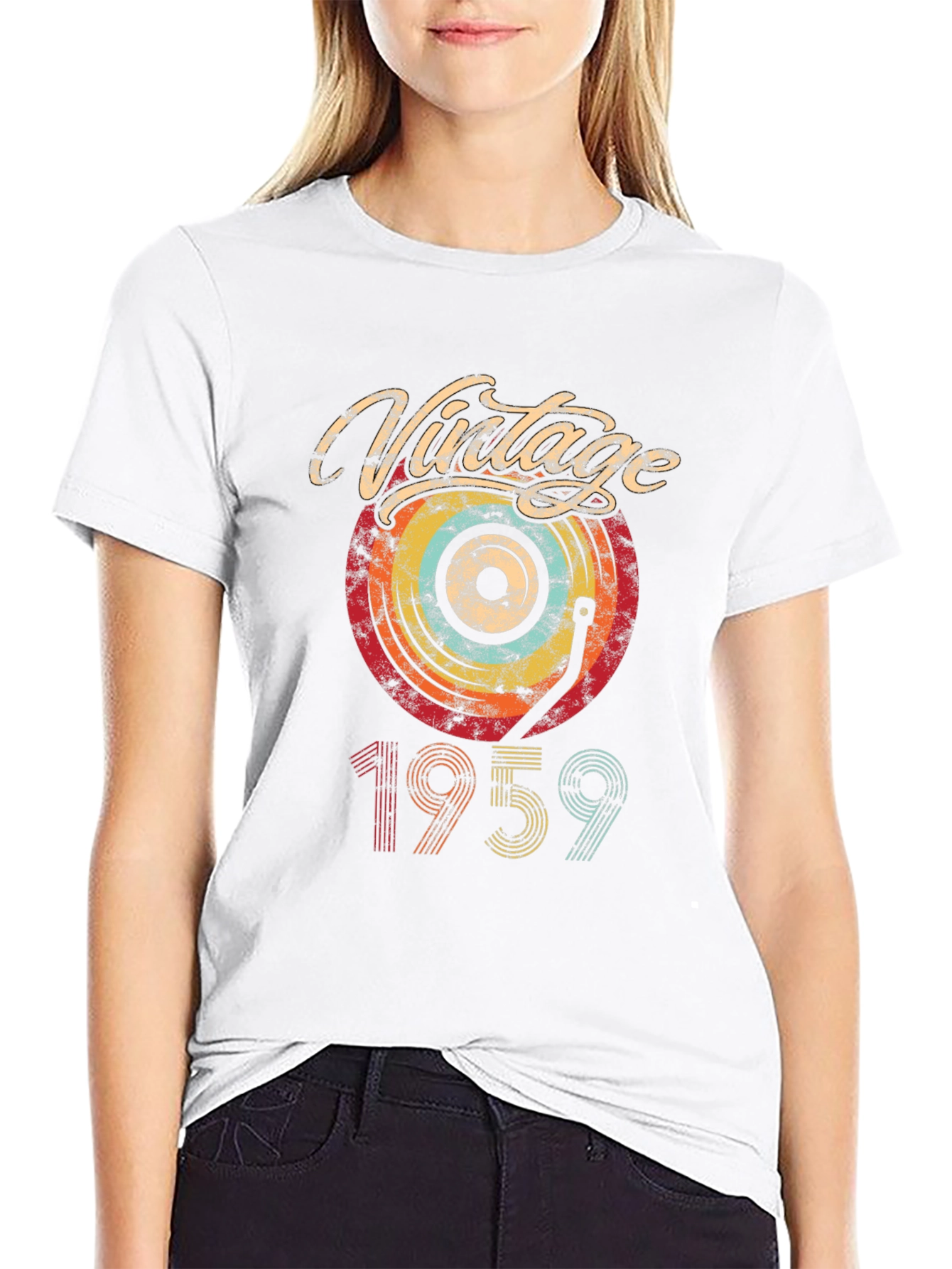 Vintage 1959 Record Player Graphic Tee