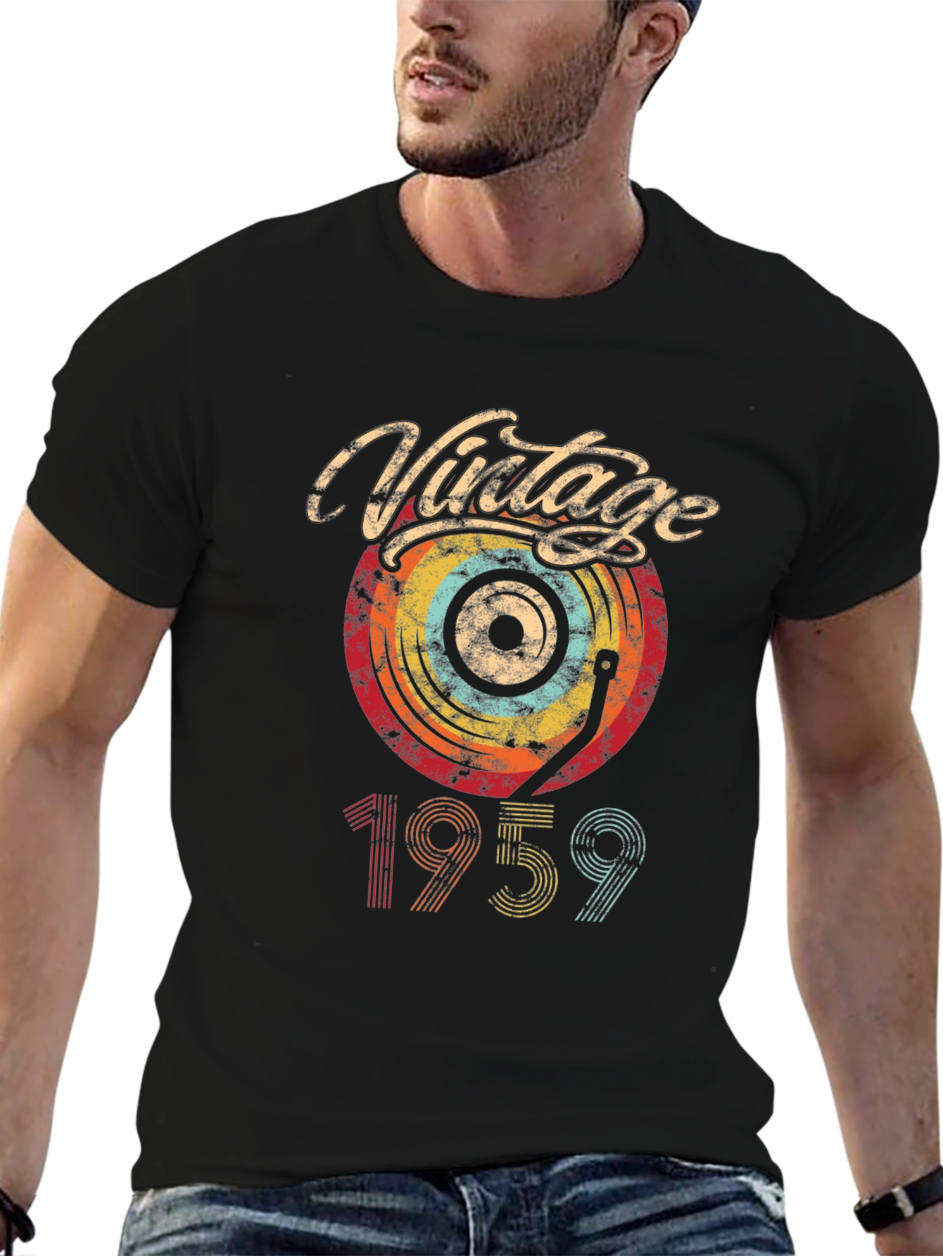 Vintage 1959 Record Player Graphic Tee