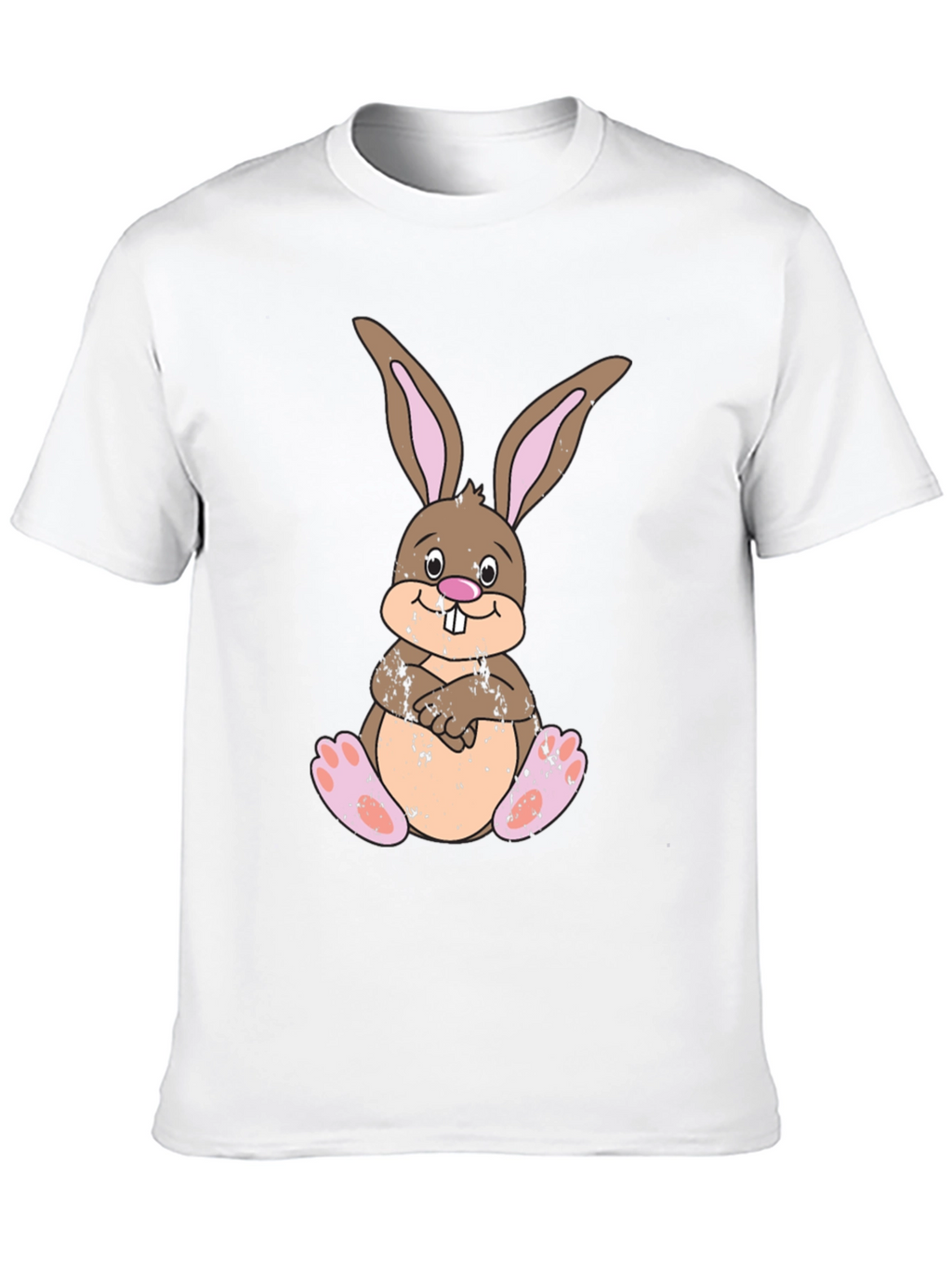 Cute Easter Bunny T-Shirt - Mens Black Cotton Tee