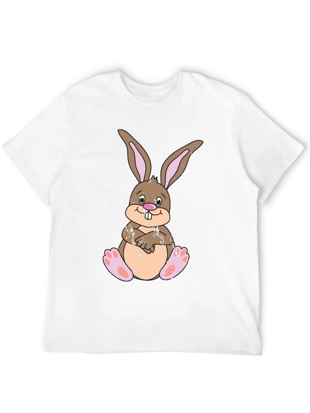 Cute Easter Bunny T-Shirt - Mens Black Cotton Tee