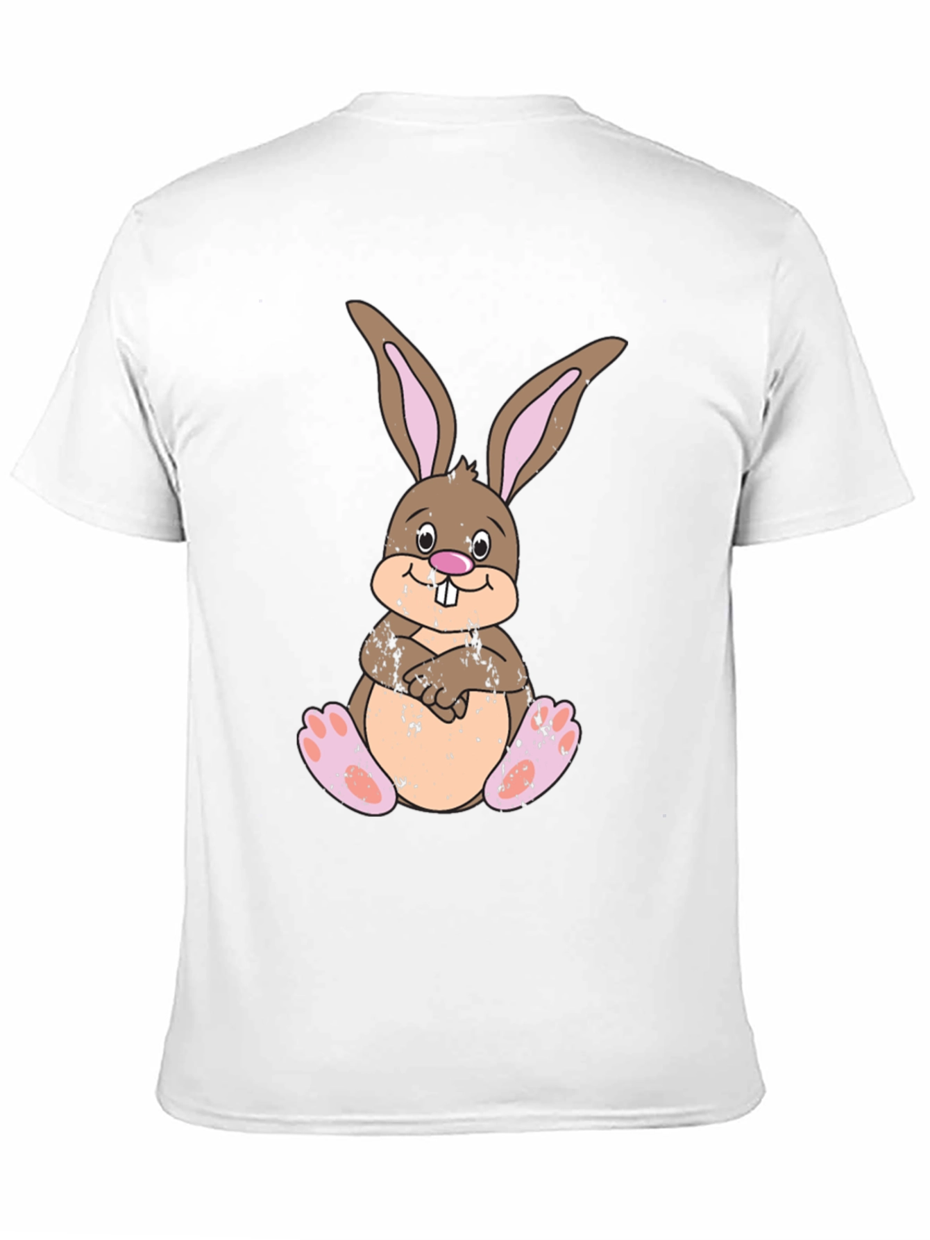 Cute Easter Bunny T-Shirt - Mens Black Cotton Tee