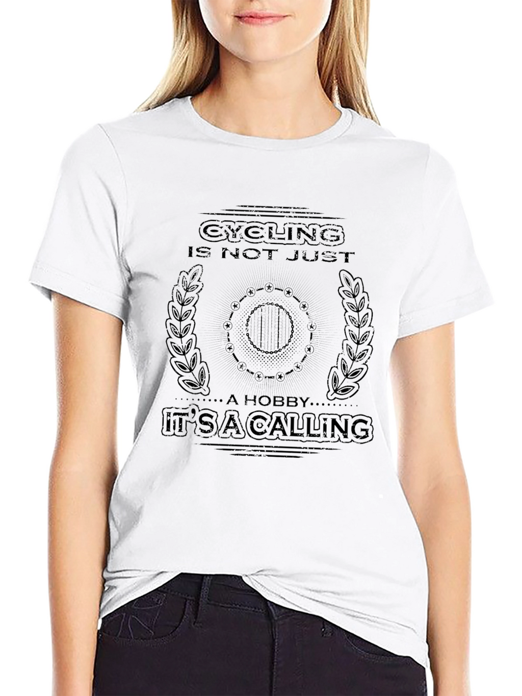 Cycling is a Calling Black Graphic Tee
