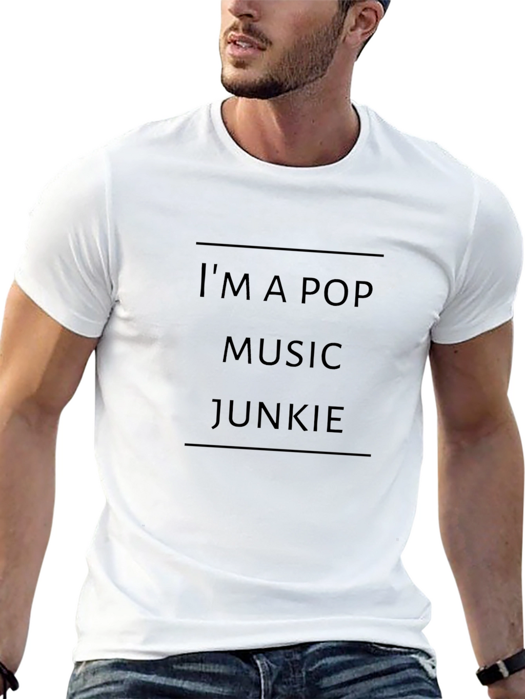 Im A Pop Music Junkie Black T-Shirt