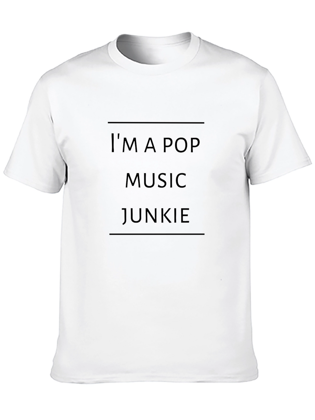 Im A Pop Music Junkie Black T-Shirt