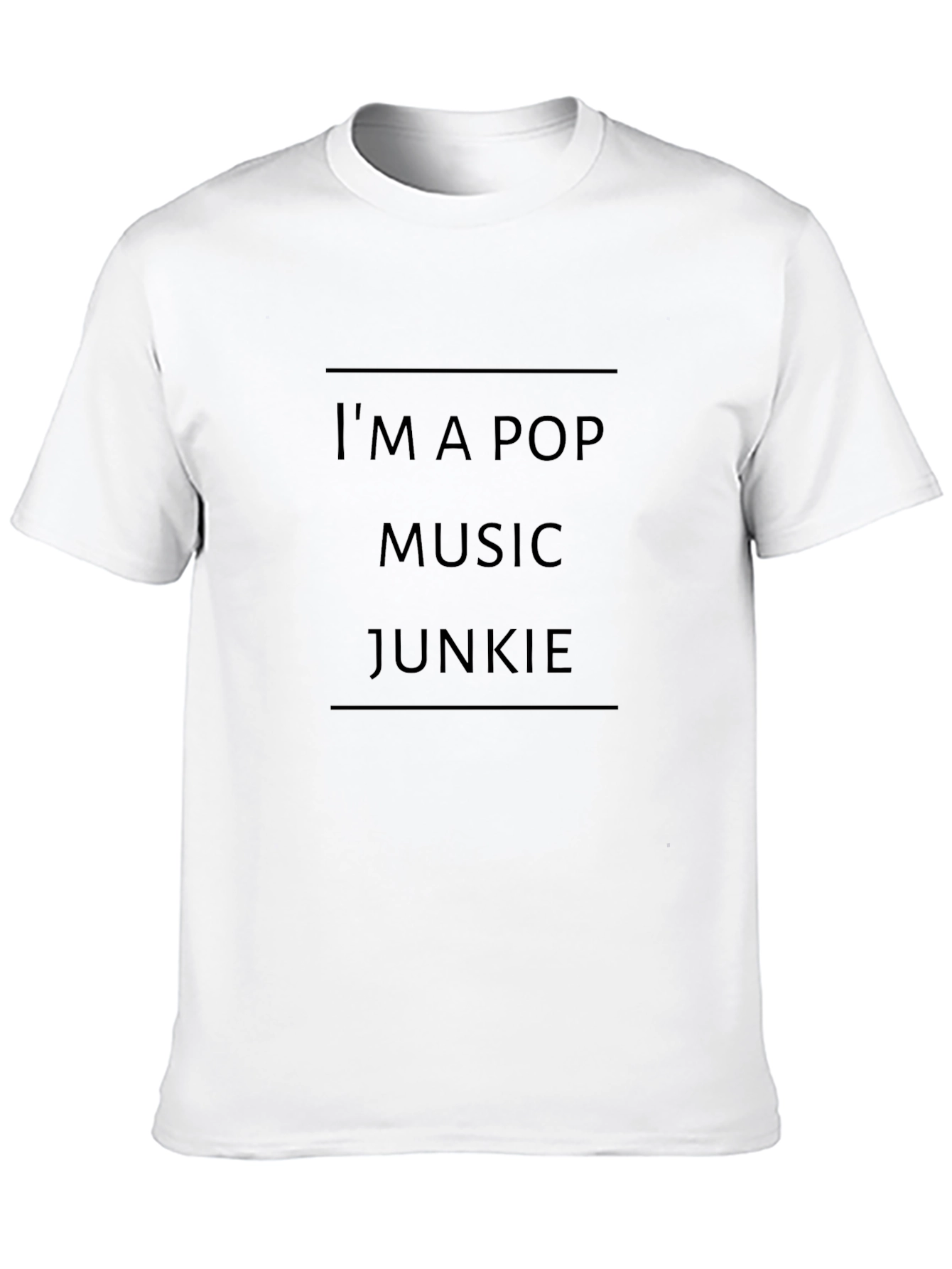 Im A Pop Music Junkie Black T-Shirt