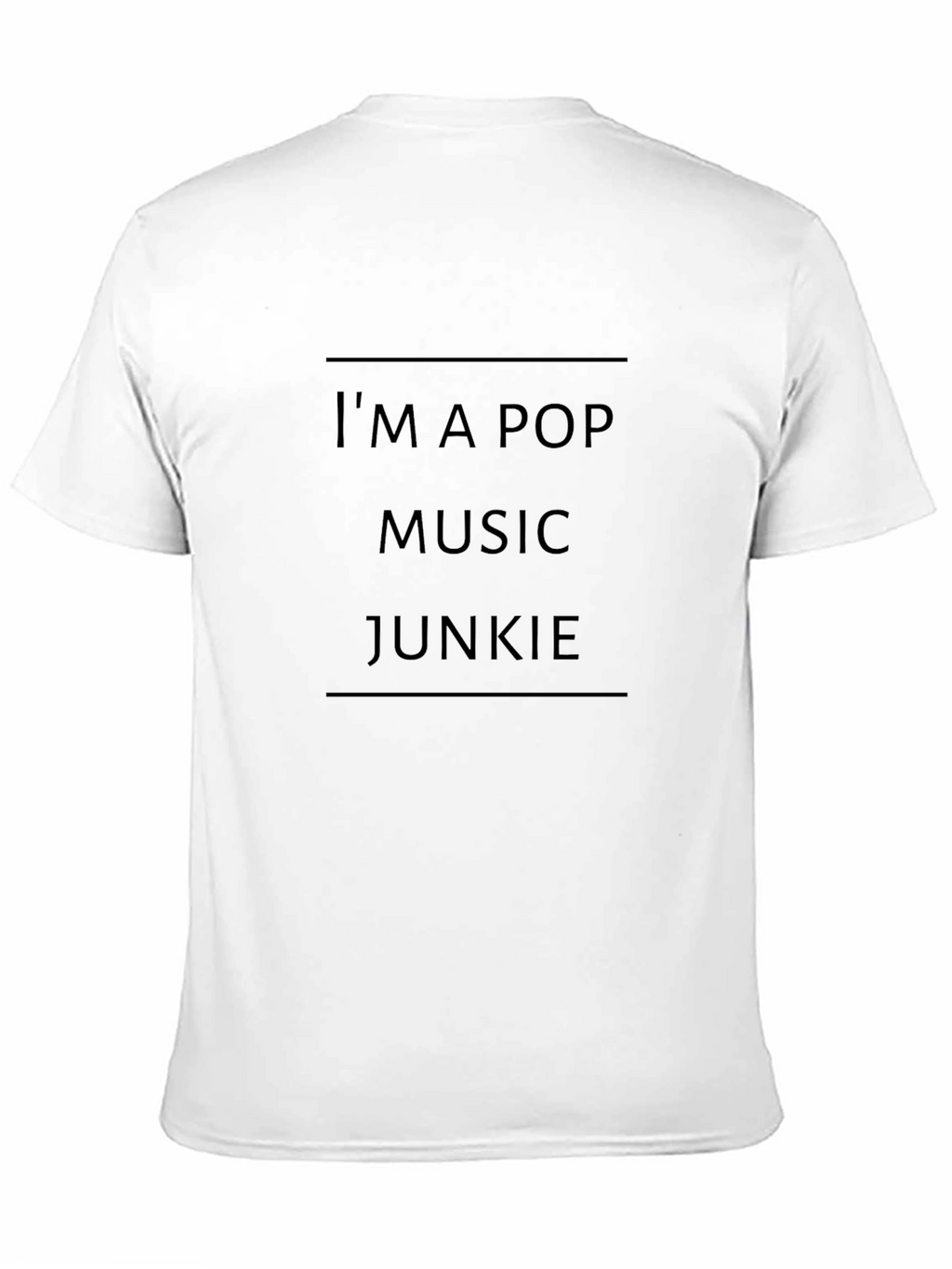 Im A Pop Music Junkie Black T-Shirt