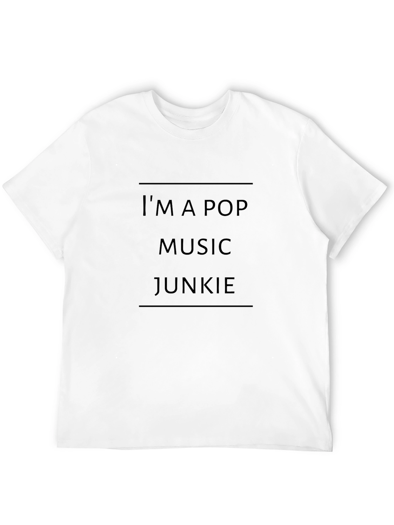 Im A Pop Music Junkie Black T-Shirt