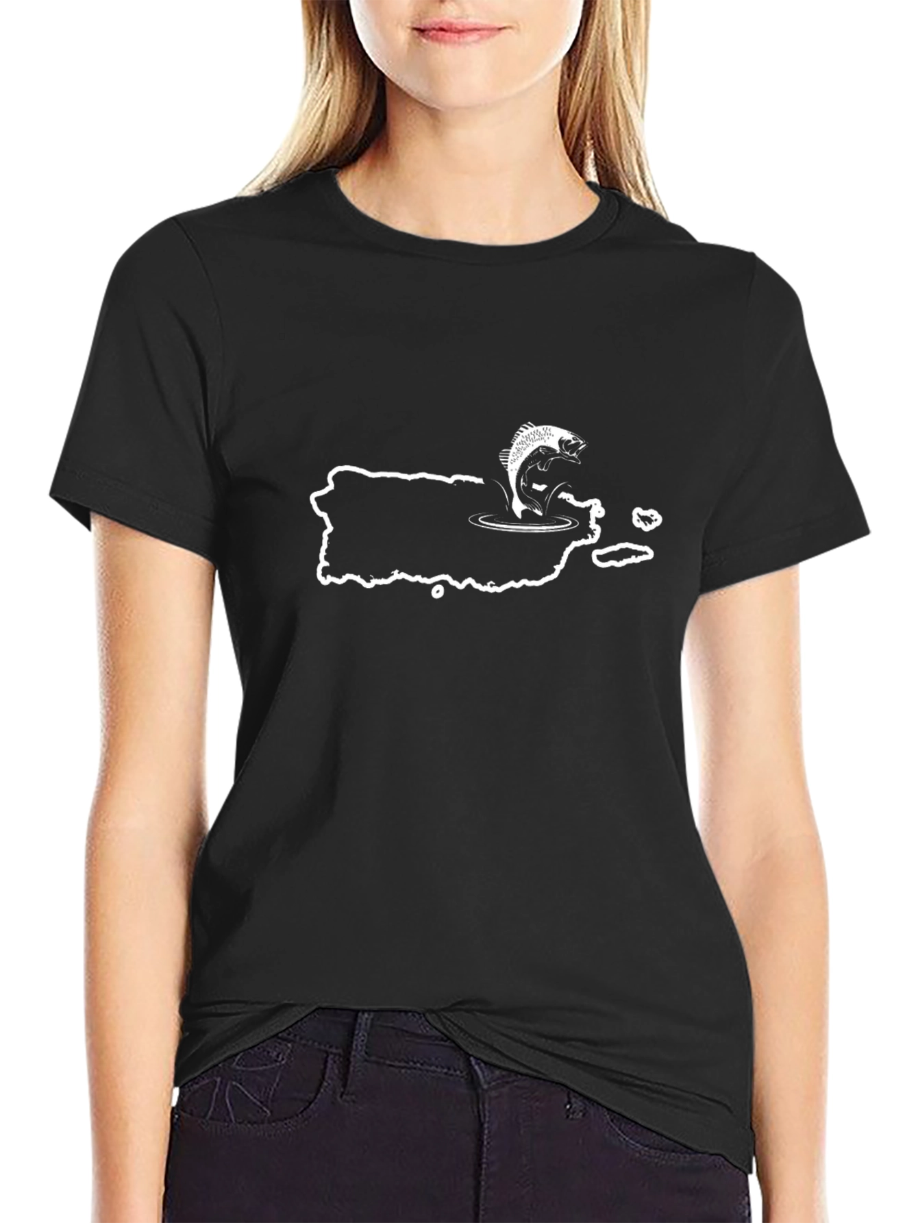 Puerto Rico Fishing T-Shirt - Black