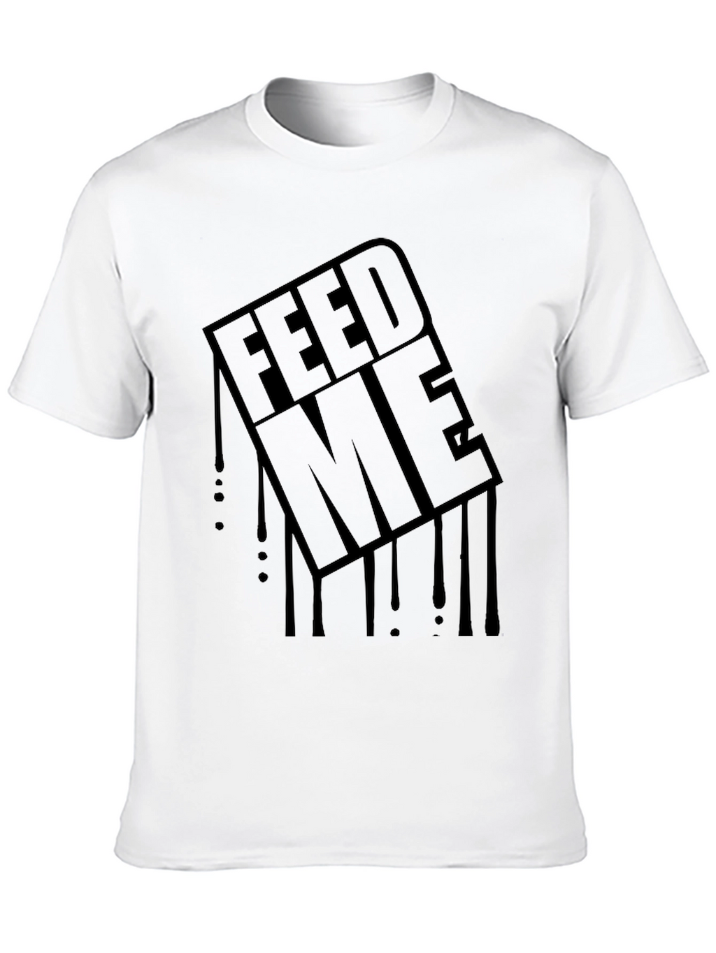 Feed Me Graphic Tee - Modern Black T-Shirt