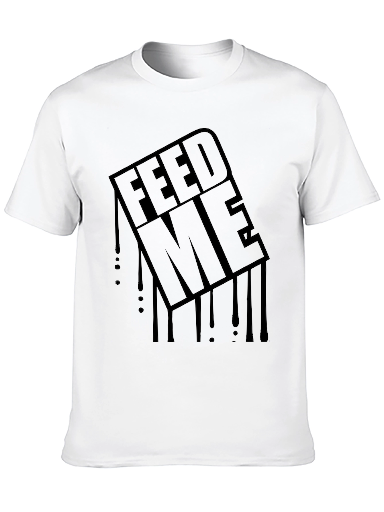 Feed Me Graphic Tee - Modern Black T-Shirt