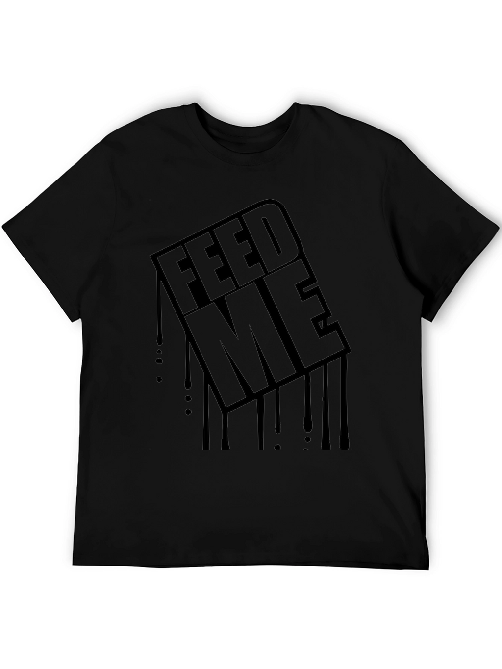 Feed Me Graphic Tee - Modern Black T-Shirt